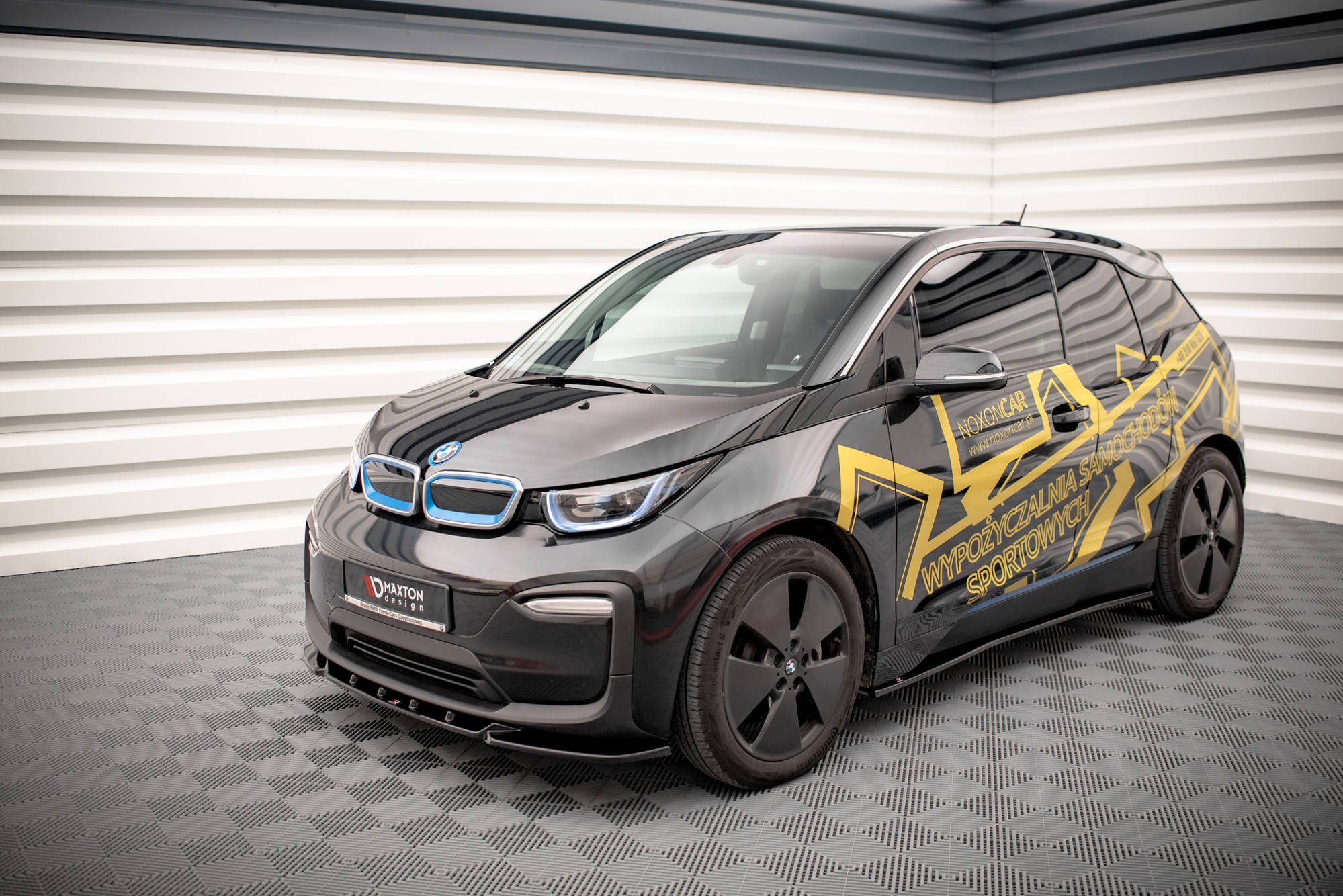 Street+ Seitenschweller Leisten passend für BMW i3 S Mk1 FL schwarz Hochglanz