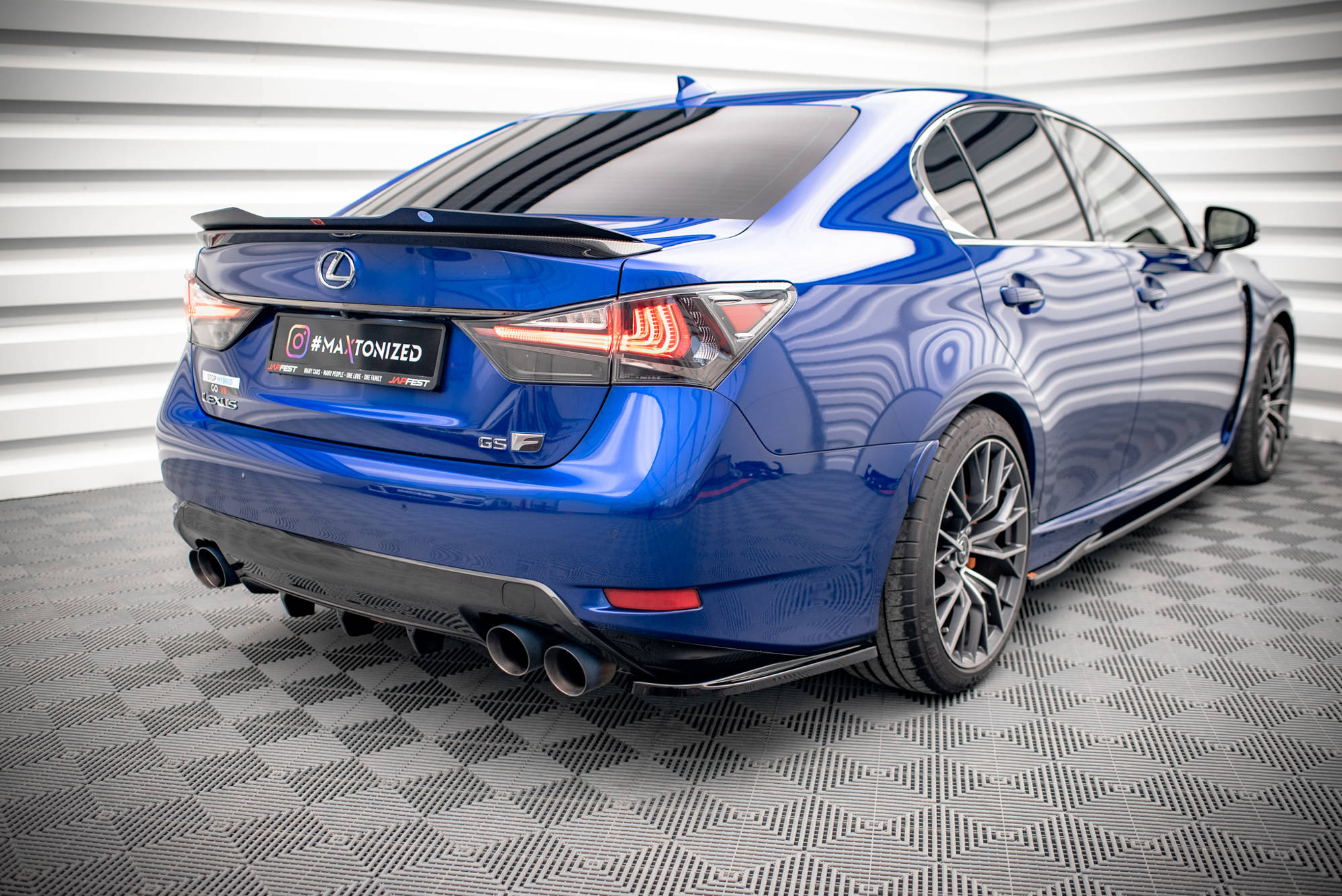 Street+ Heck Ansatz Flaps passend für Lexus GS F Mk4 FL schwarz Hochglanz