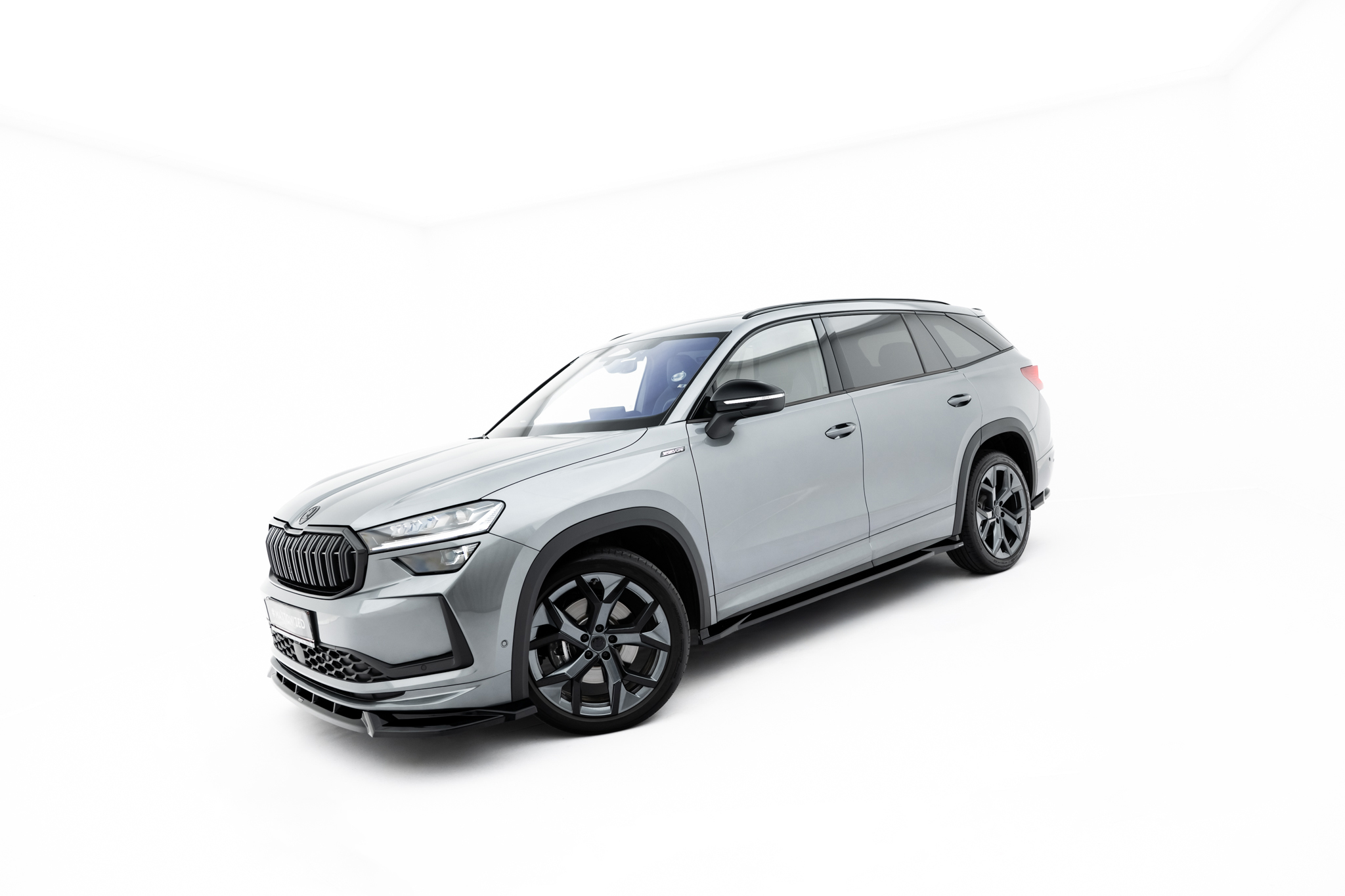 Street+ Seitenschweller Leisten passend für Skoda Kodiaq Sportline Mk2 schwarz Hochglanz