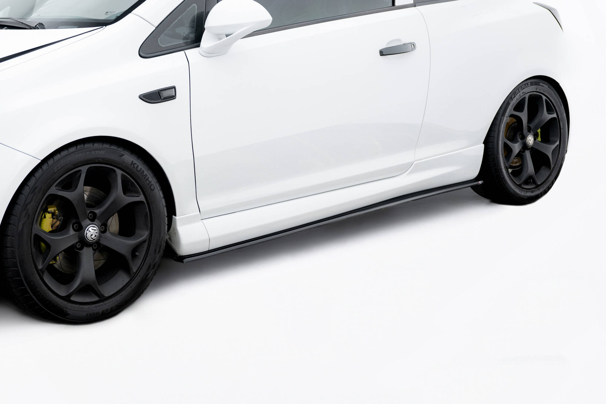 Street+ Seitenschweller Leisten passend für Opel Corsa OPC/VXR D schwarz Hochglanz