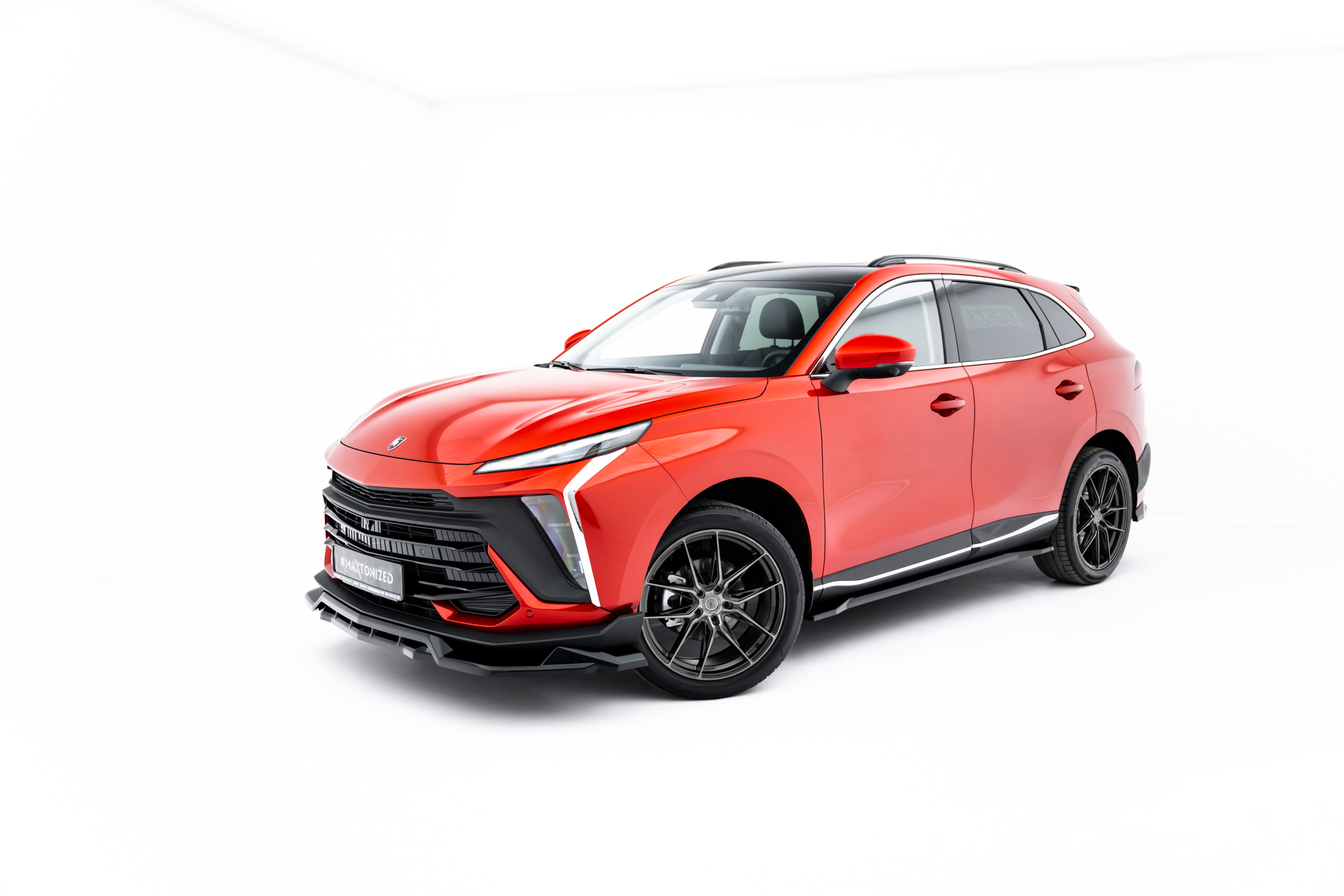 Seitenschweller Ansatz Paar passend für Forthing T-Five Mk1 schwarz Hochglanz