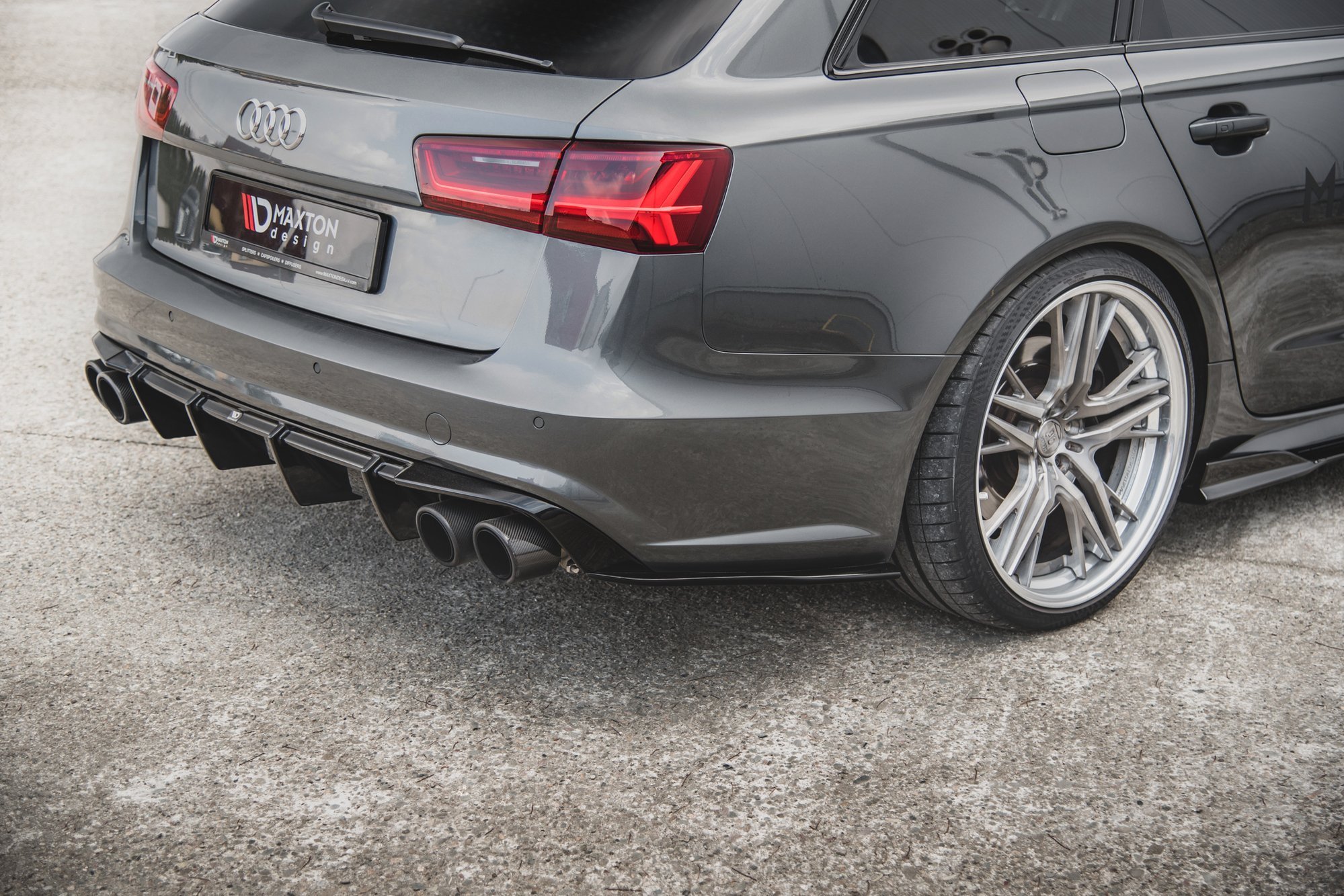 Heck Ansatz Flaps Diffusor für Audi A6 / A6 C7 S-line/ S6 C7 Facelift