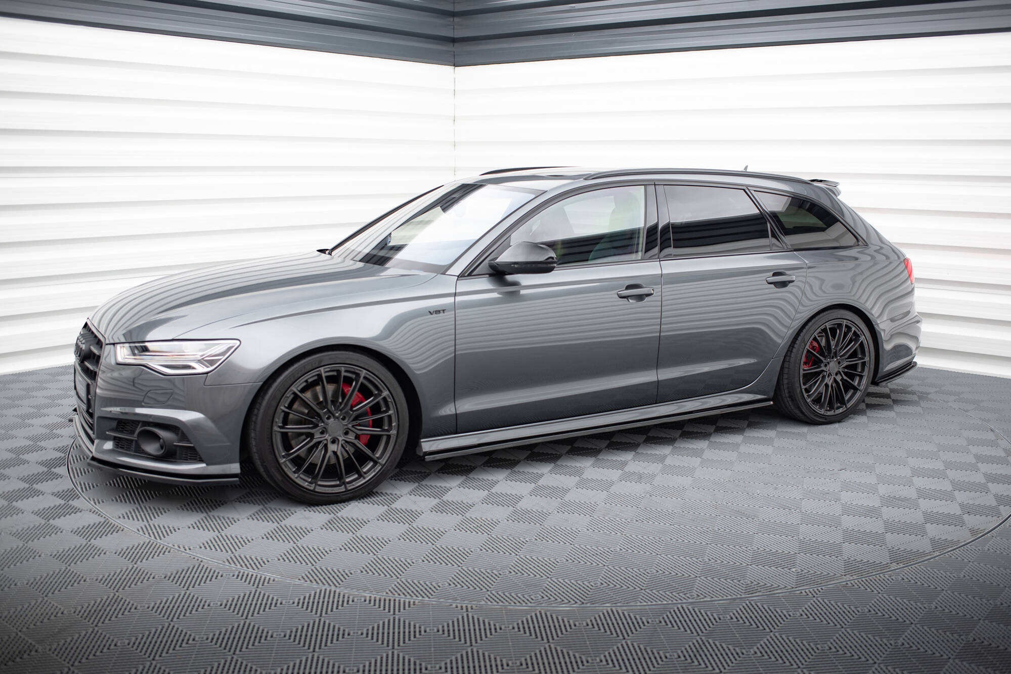 Dokładki Progów Audi S6 / A6 S-Line / A6 C7 FL schwarz Hochglanz
