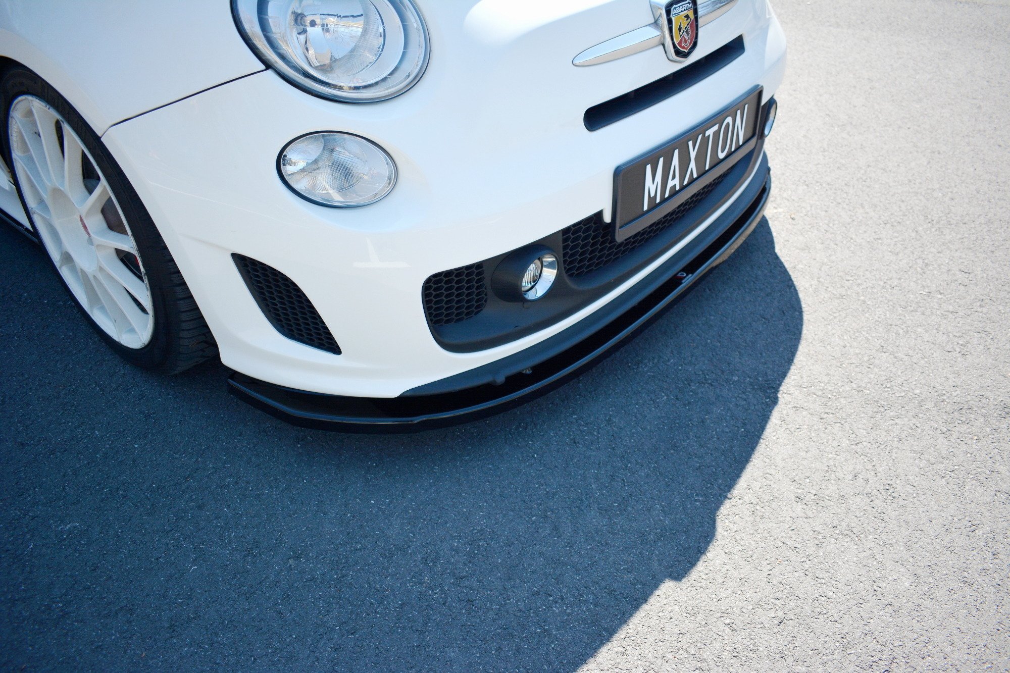 Frontlippe V.2 passend für ABARTH 500 Mk1 schwarz Hochglanz