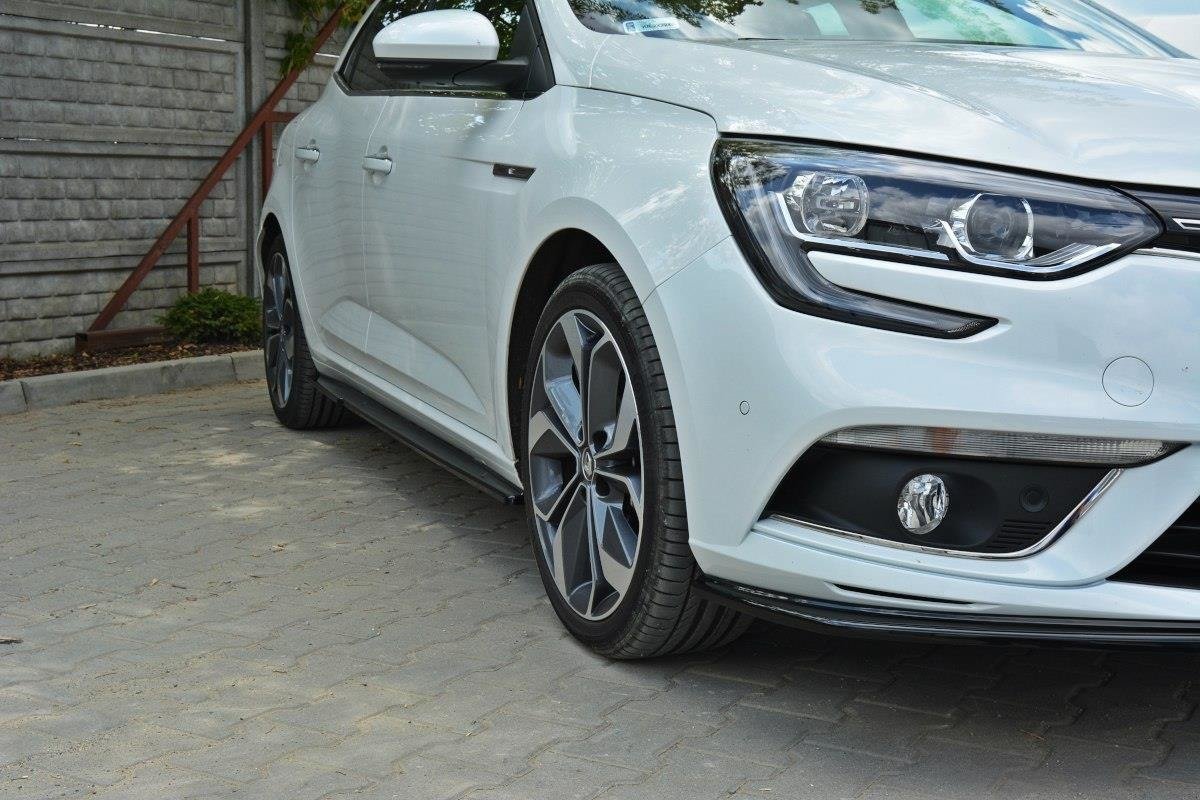Seitenschweller Ansatz für Renault Megane Hatchback Mk4 schwarz Hochglanz
