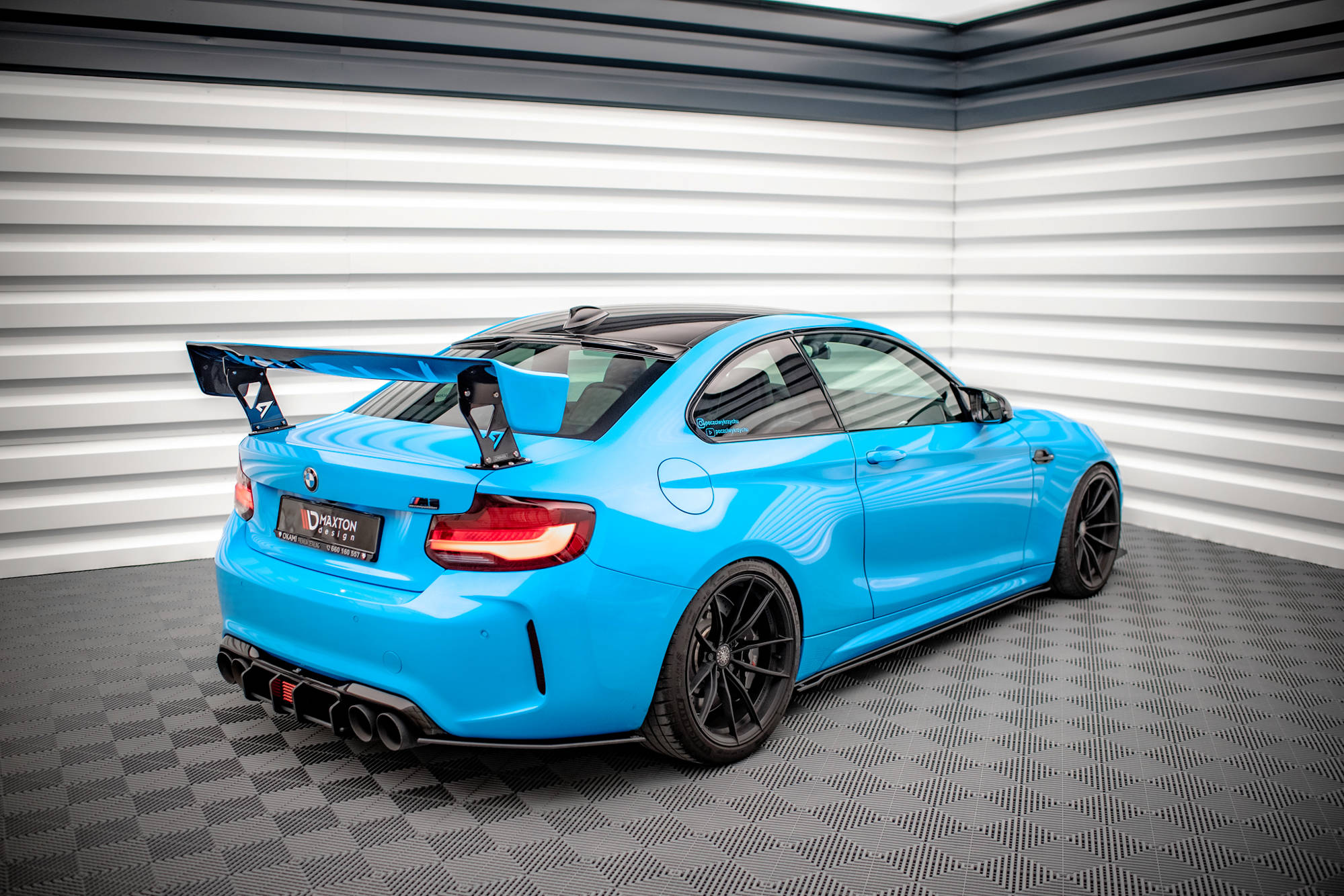 Street Pro Heck Ansatz Flaps passend für BMW M2 F87 rot