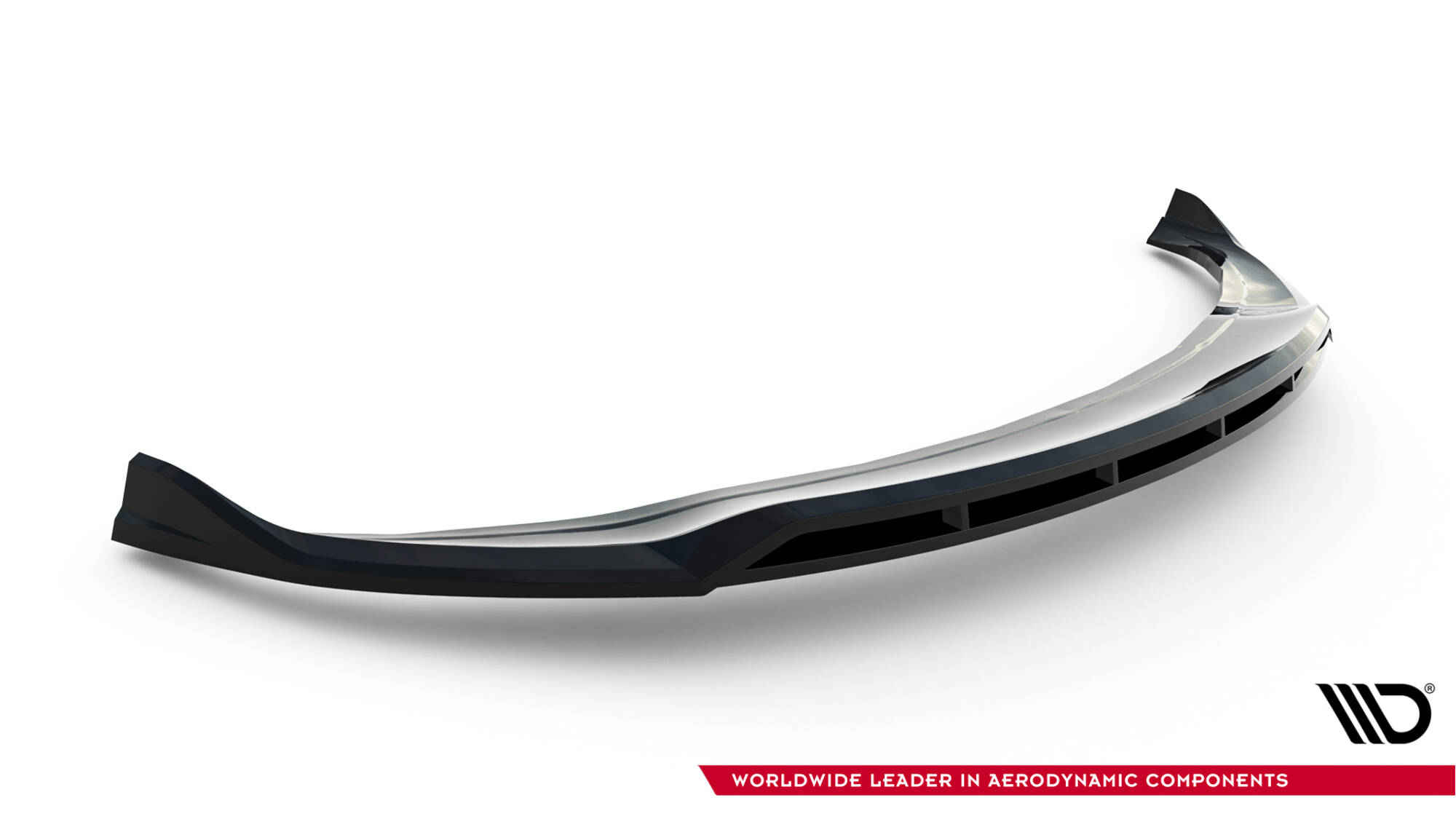 Frontlippe V.1 passend für Tesla Model 3 Performance Mk1 FL schwarz Hochglanz