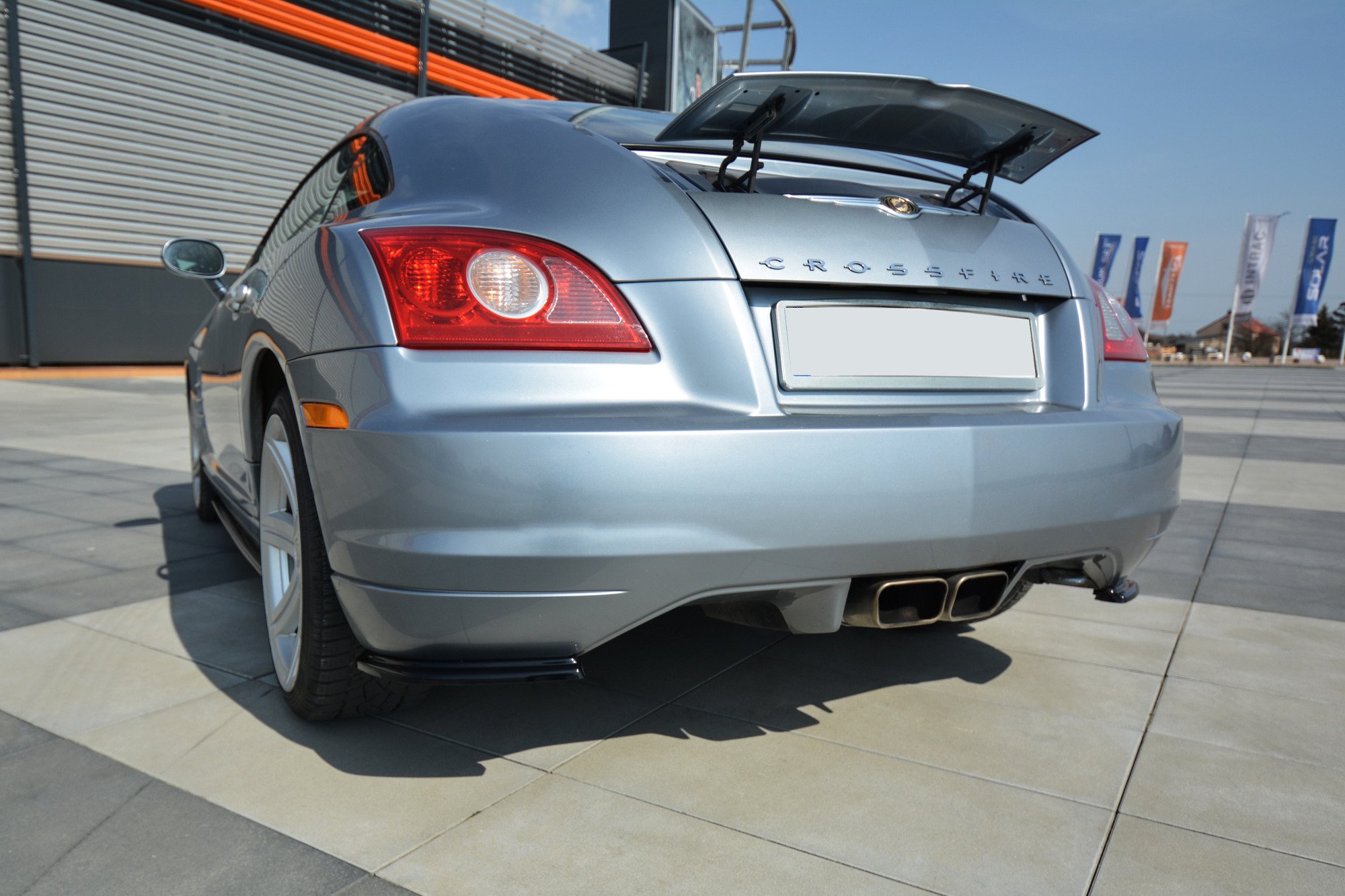 Diffusor Flaps passend für CHRYSLER CROSSFIRE schwarz Hochglanz