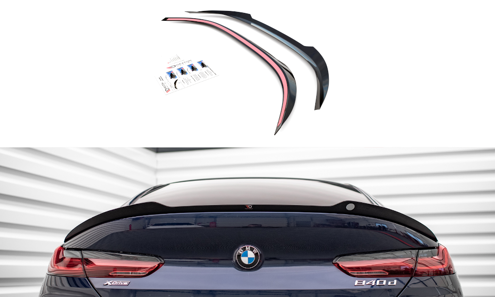Heck Spoiler Aufsatz Abrisskante passend für BMW 8 Gran Coupe M-Paket G16 schwarz Hochglanz