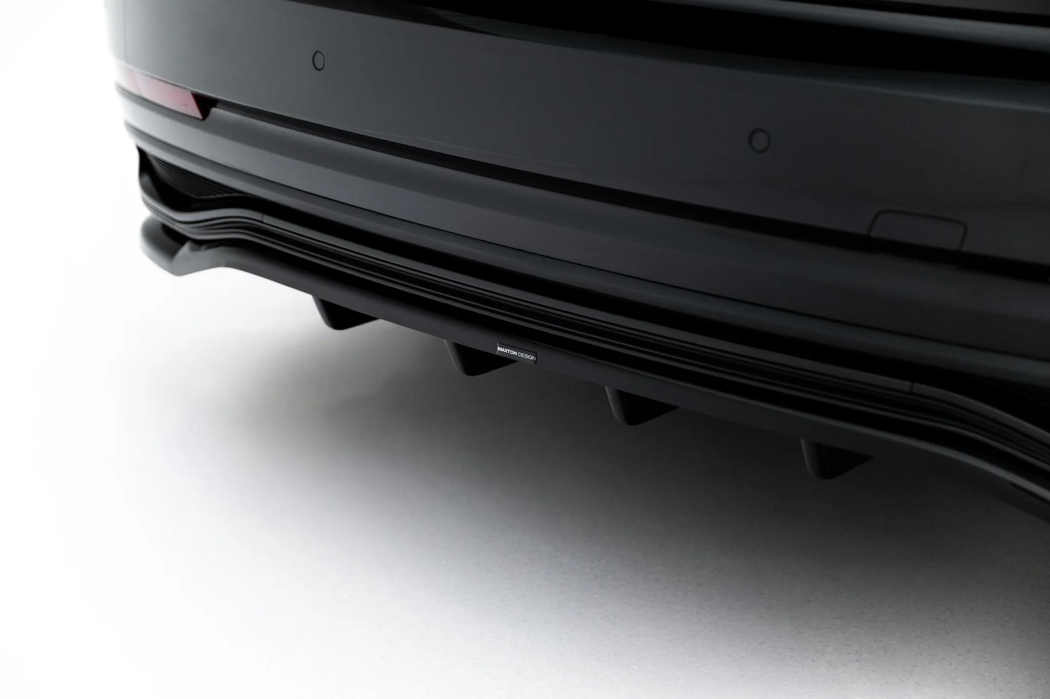 Street+ Mittlerer Diffusor RACE passend für Audi A8 S-Line Long D5 Facelift schwarz Hochglanz