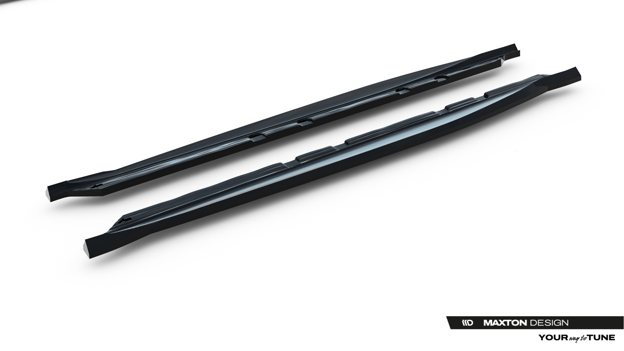 Seitenschweller Ansatz Paar V.2 passend für CUPRA Leon ST / Hatchback Aero Mk1 / Mk1 FL schwarz Hochglanz