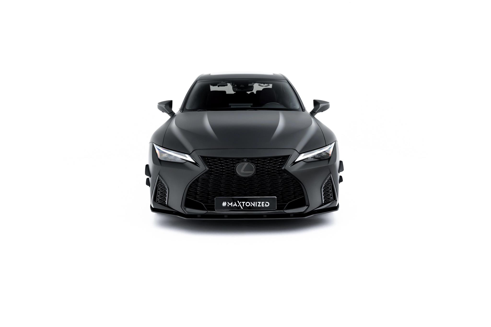 Frontlippe passend für Lexus IS 500 Mk3 Facelift 2 XE30 schwarz-rot