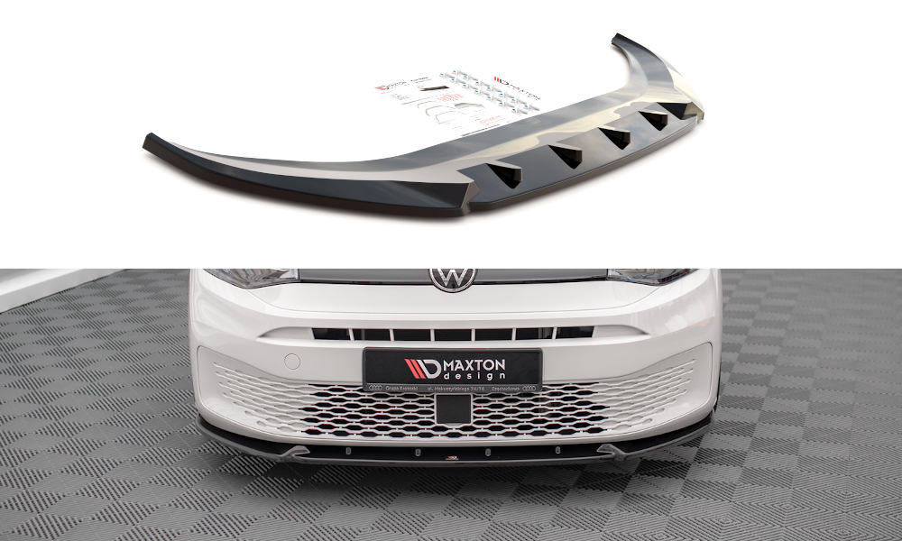 Street+ Spoilerlippe Front Ansatz V.2 passend für VW Caddy Mk5 schwarz Hochglanz