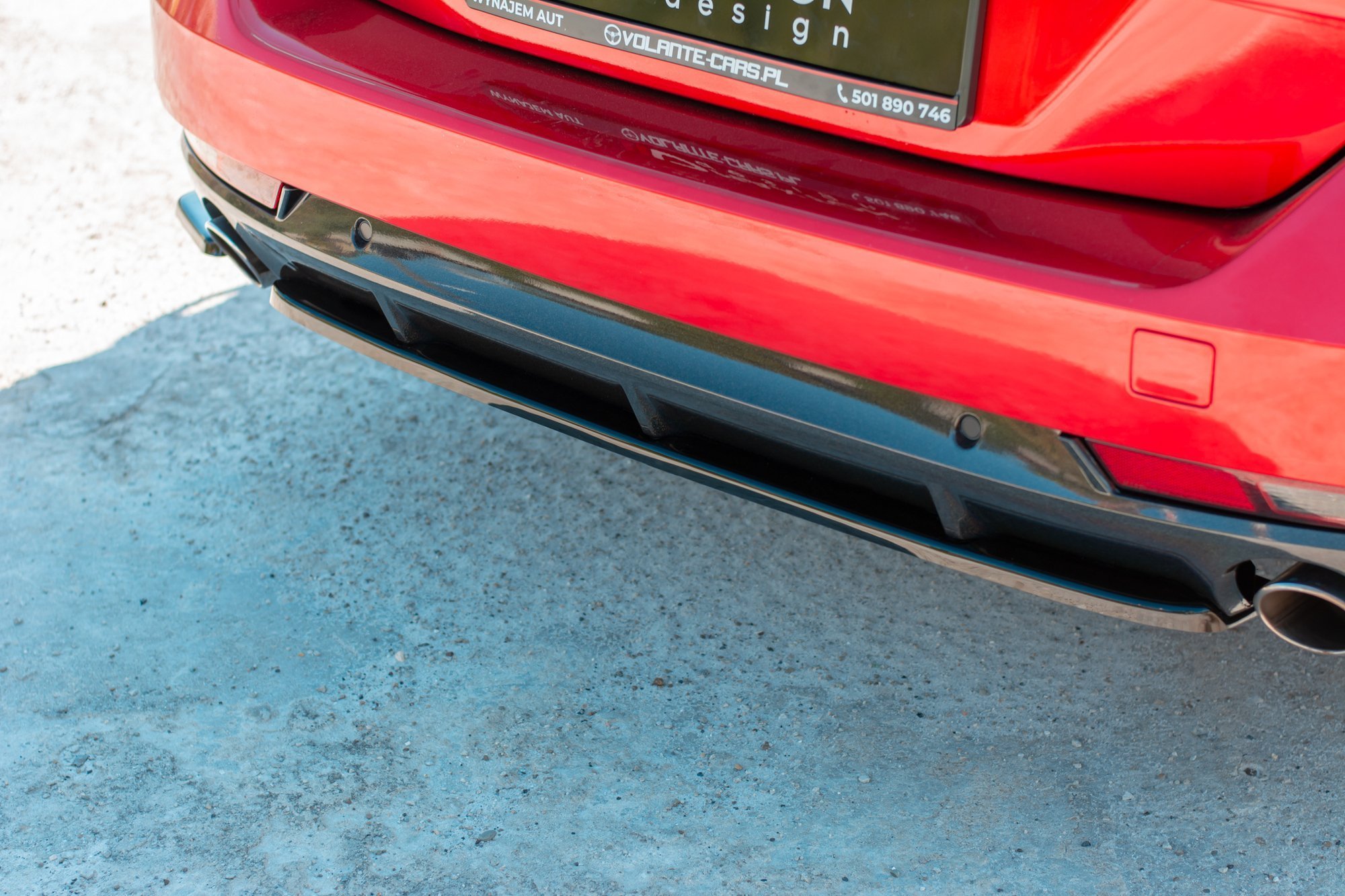 Heckansatz ohne vertikale balken Peugeot 508 Benzin Mk2 schwarz Hochglanz