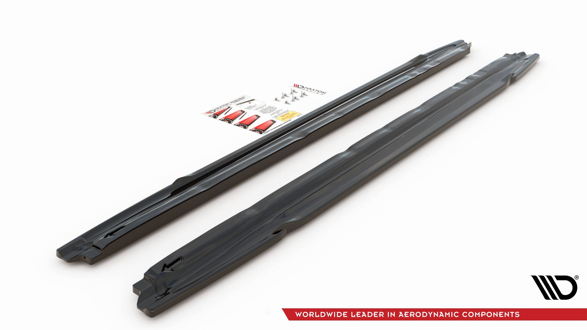 Street+ Seitenschweller Leisten V.1 passend für Audi S3 / A3 S-Line Sportback / Limousine 8Y / 8Y FL schwarz Hochglanz
