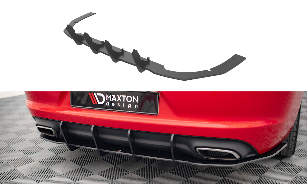 Street Pro Heckschürze Heck Ansatz Diffusor passend für Dodge Charger RT Mk7 FL rot