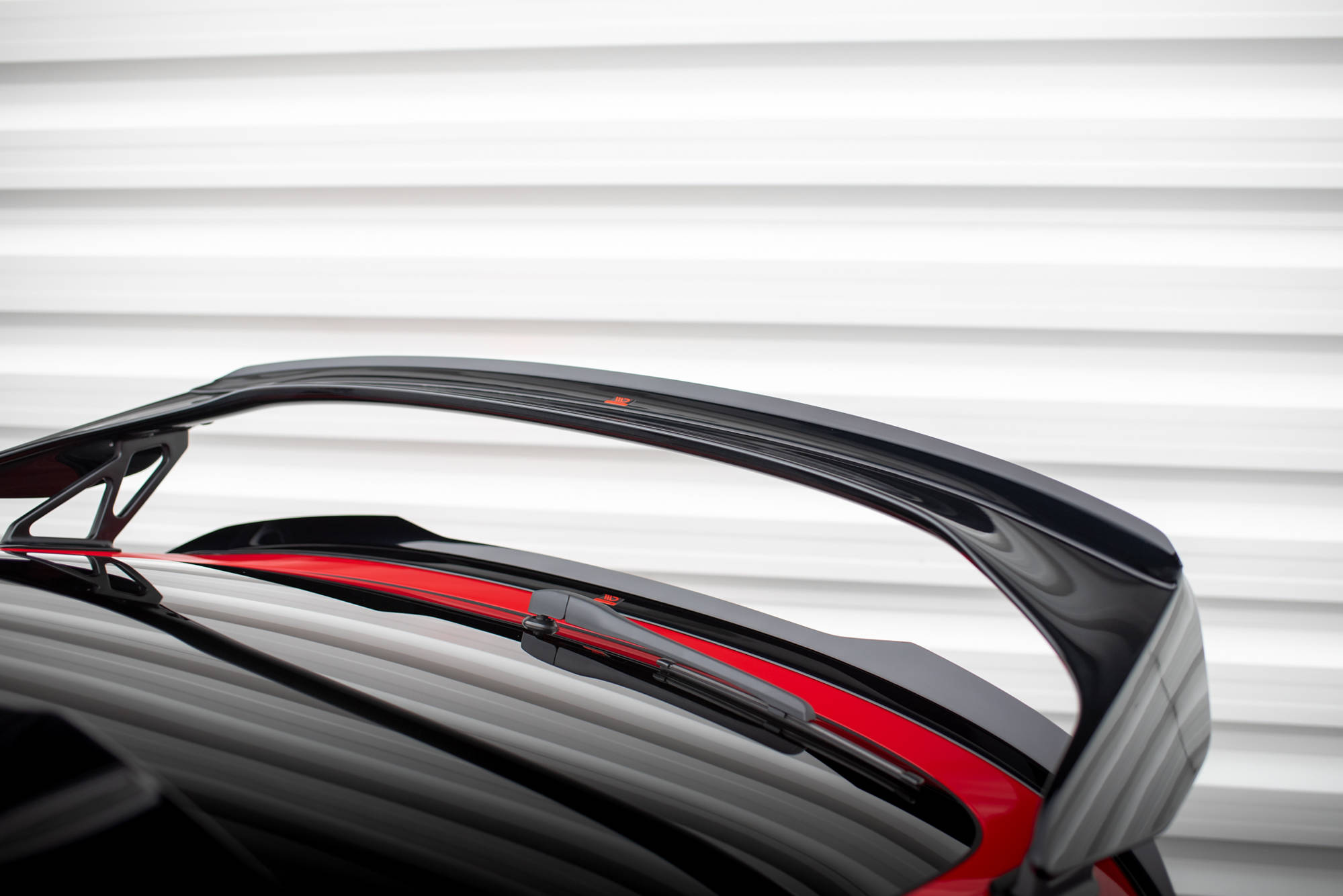 Oberer Heck Spoiler Aufsatz Abrisskante passend für Honda Civic Type-R Mk 11 schwarz Hochglanz