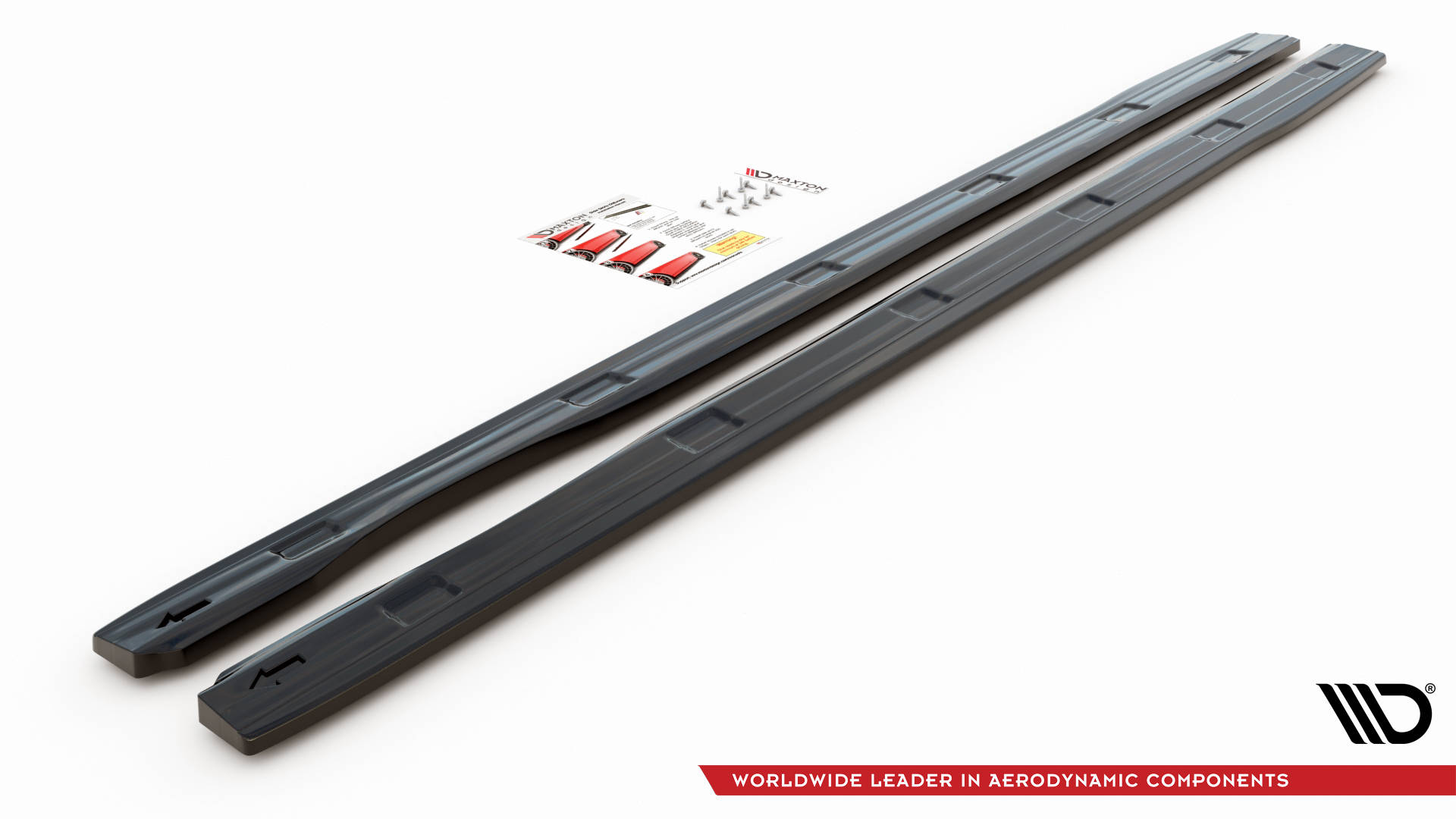 Street+ Seitenschweller Leisten passend für VW Caddy Long Mk3 FL schwarz Hochglanz