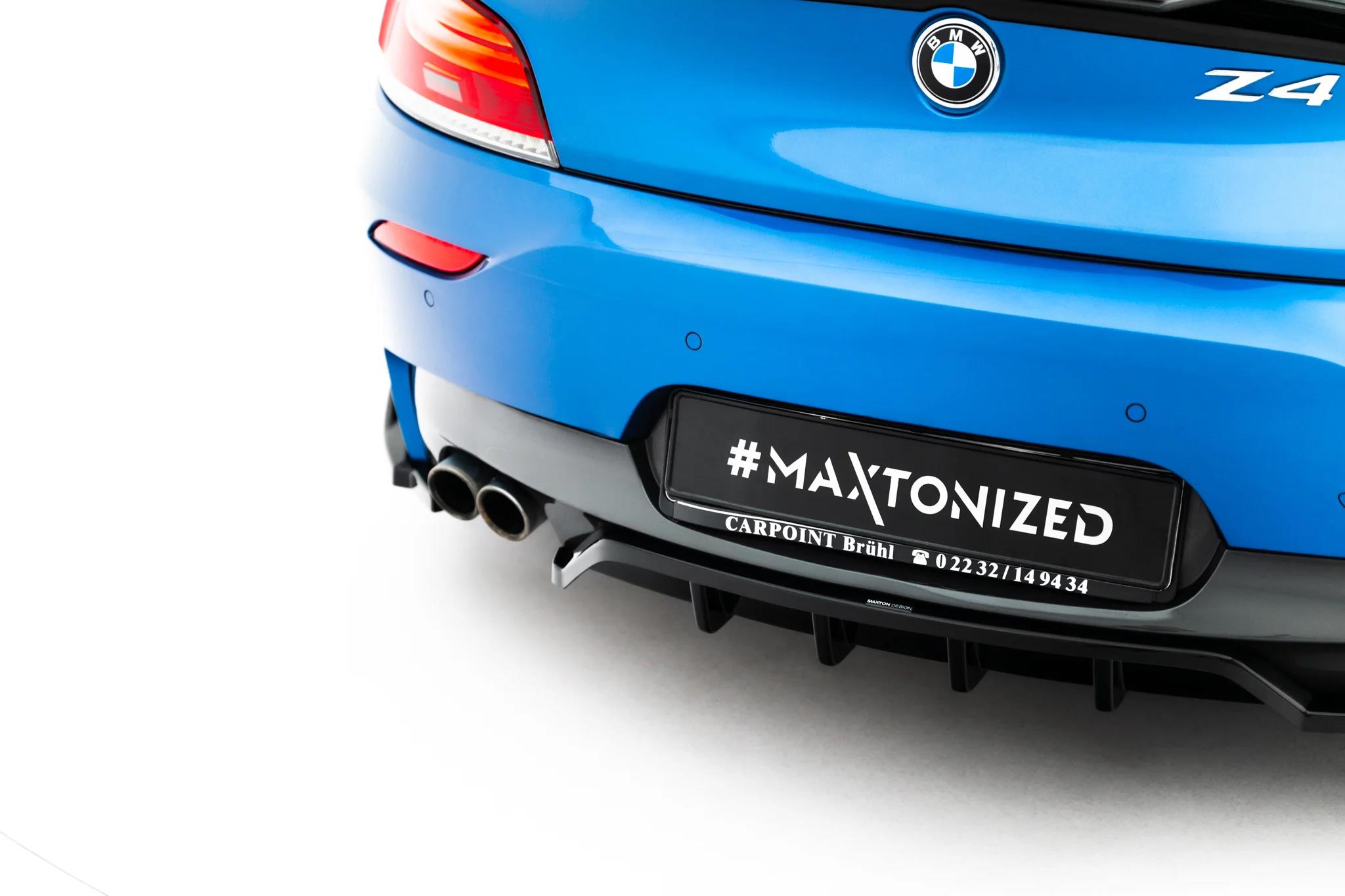 Street+ Mittlerer Diffusor RACE V.2 passend für BMW Z4 M-Paket E89 Facelift schwarz Hochglanz