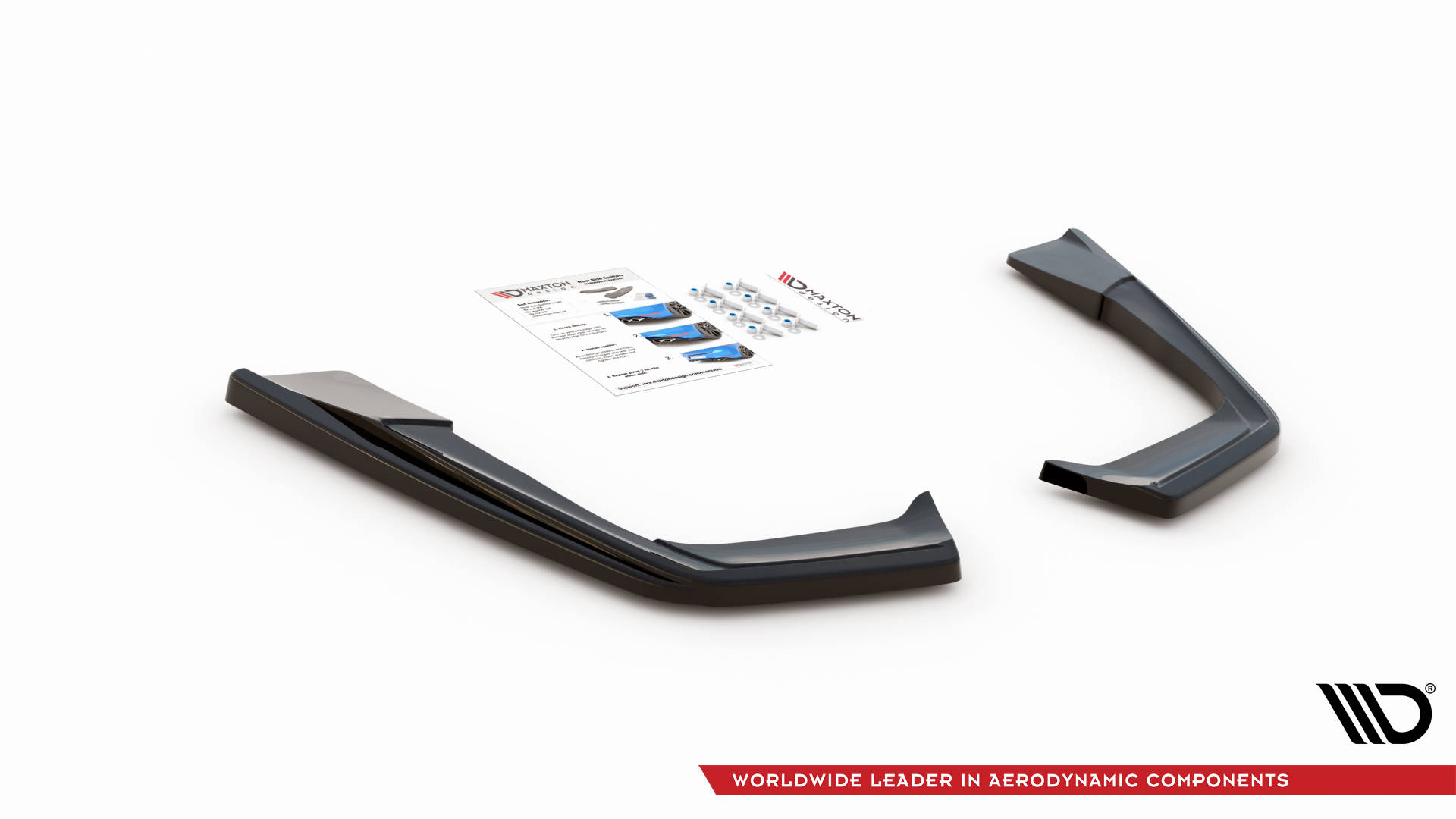Street+ Heck Ansatz Flaps passend für Mercedes-AMG C 63 AMG Coupe AMG Aero Pack C205 FL schwarz Hochglanz
