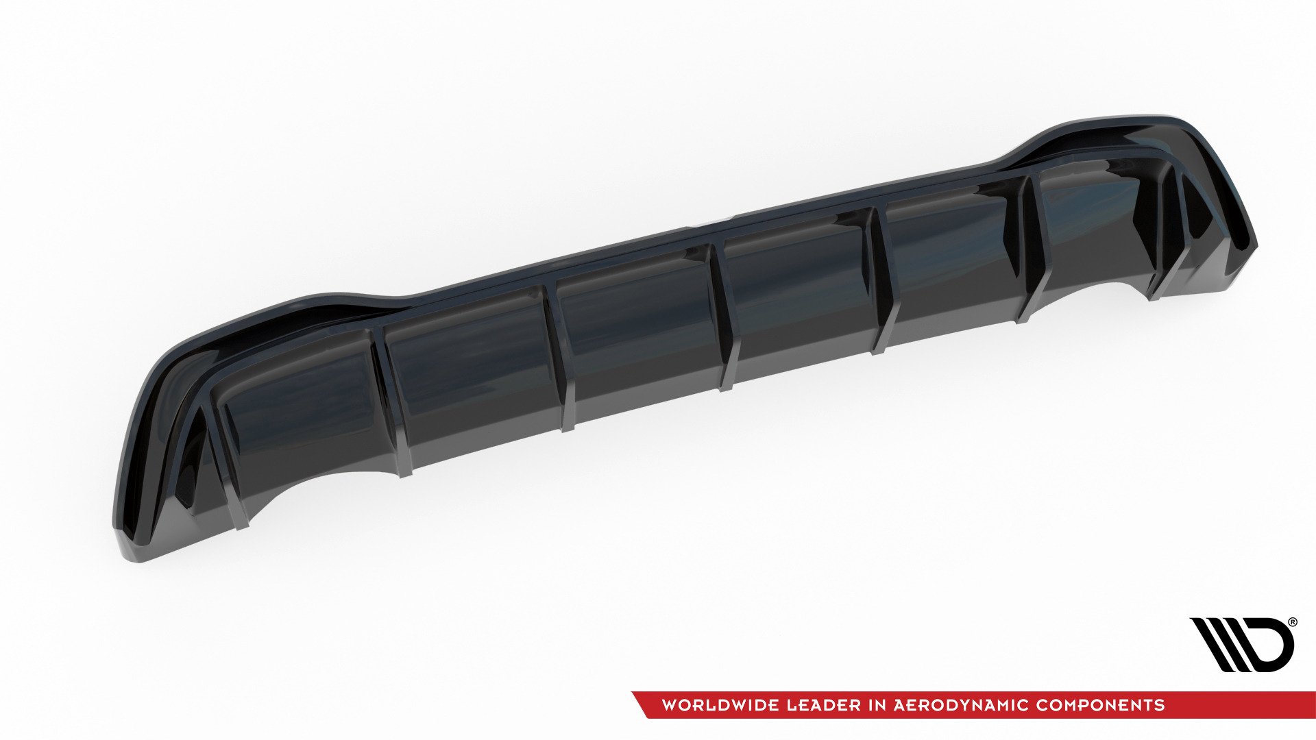Diffusor Heck Ansatz für VW Golf Mk8 Facelift schwarz Hochglanz