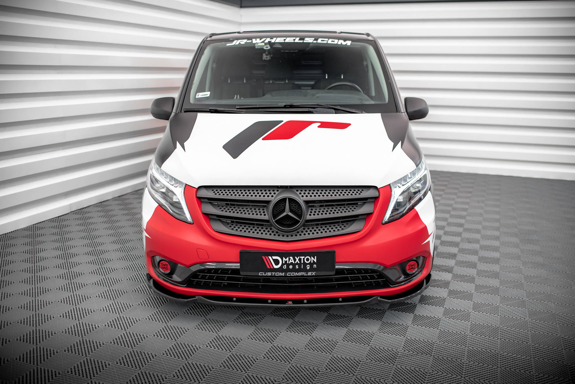 Street+ Spoilerlippe Front Ansatz V.1 passend für Mercedes Vito W447 FL schwarz Hochglanz