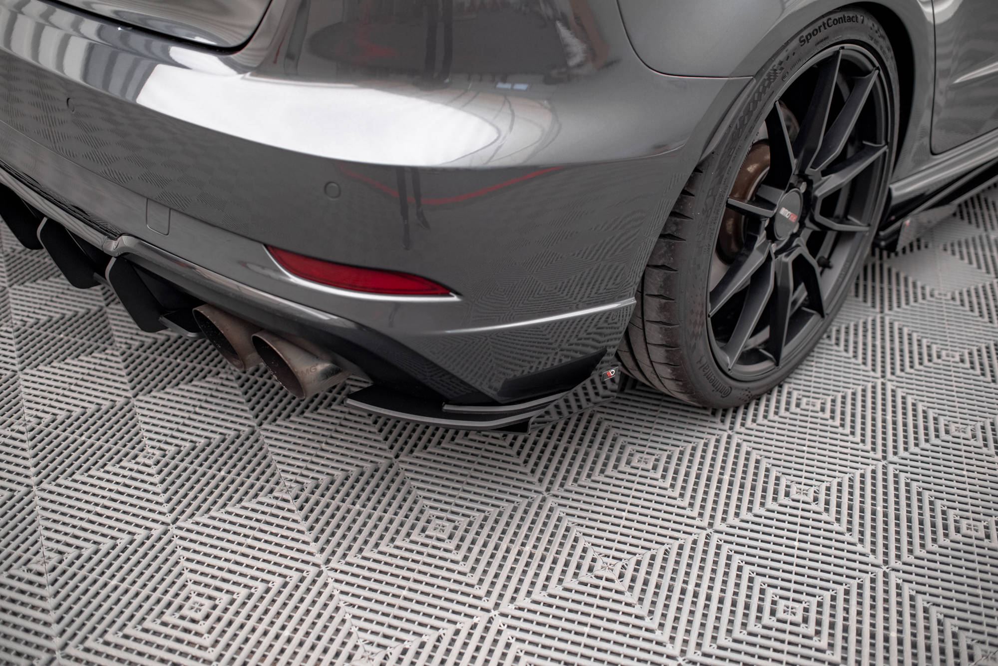 Street Pro Heck Ansatz Flaps passend für Audi S3 Sportback 8V FL rot+ Hochglanz Flaps