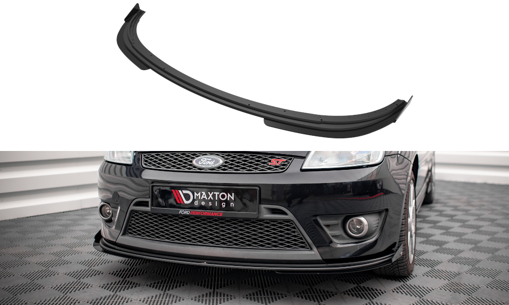 Street Pro Spoilerlippe Front Ansatz passend für Ford Fiesta ST Mk6 rot+ Hochglanz Flaps