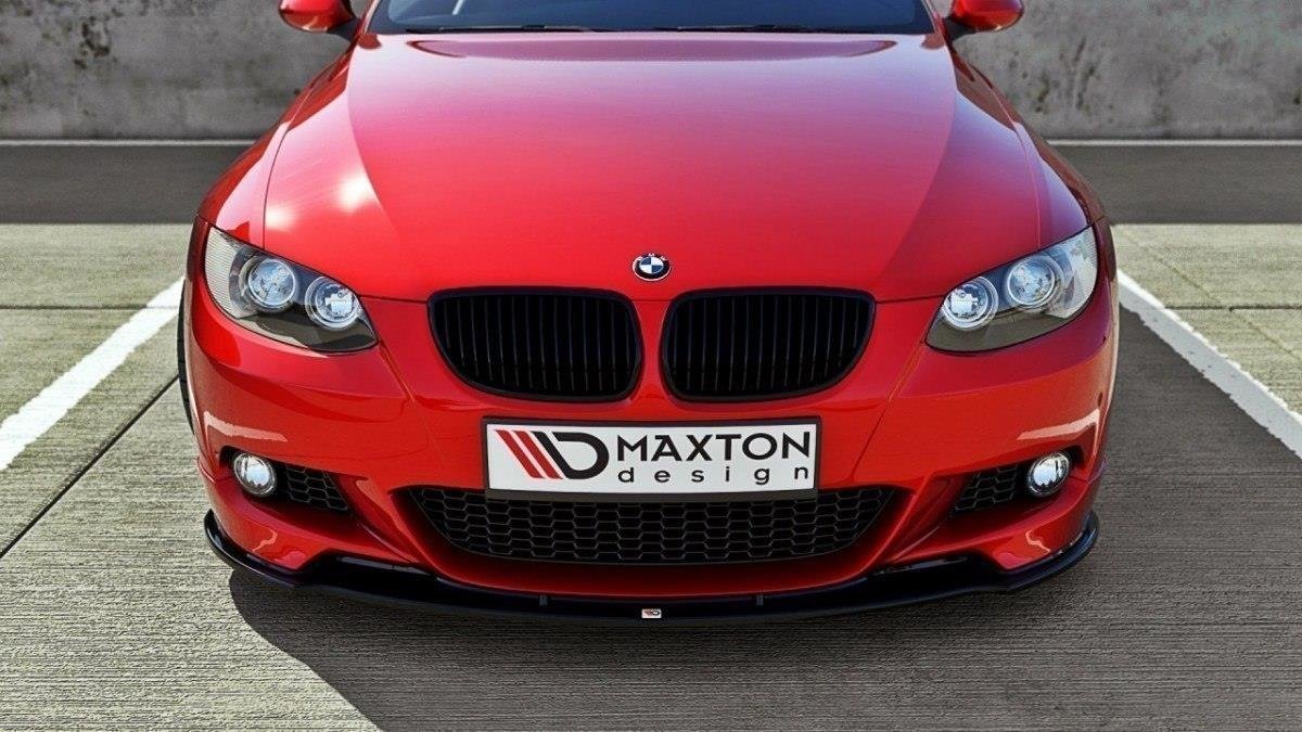 Street+ Spoilerlippe Front Ansatz passend für BMW 3er E92 M Paket vor FL schwarz Hochglanz