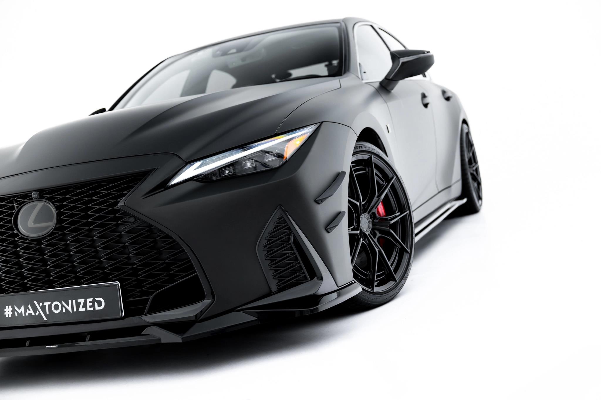 Frontlippe V.2 passend für Lexus IS 500 Mk3 Facelift 2 XE30 schwarz Hochglanz