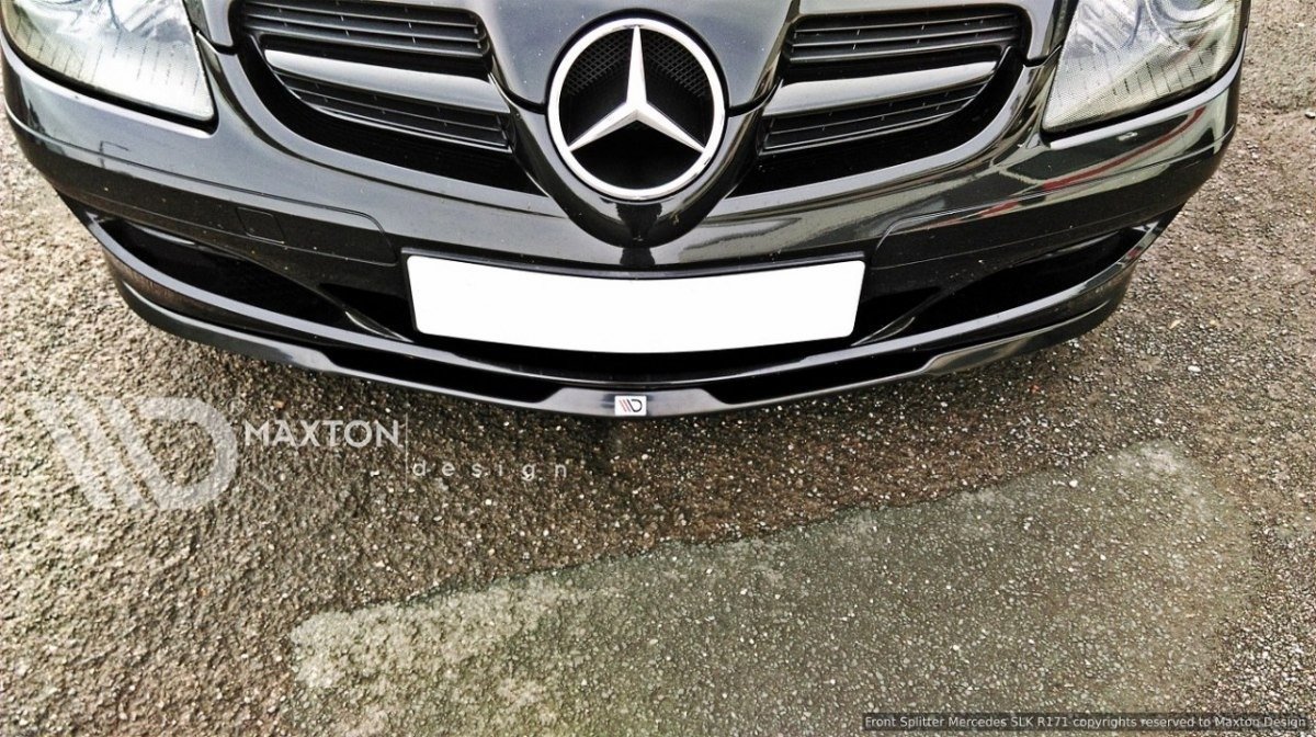 Street+ Spoilerlippe Front Ansatz passend für Mercedes SLK R171 Standard Stoßstange schwarz Hochglanz