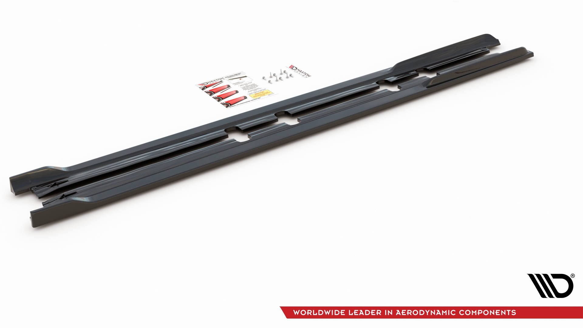 Street+ Seitenschweller Leisten V.2 passend für Seat Leon FR ST / Hatchback Mk4 / CUPRA Leon ST / Hatchback Mk1 / Mk1 FL schwarz Hochglanz