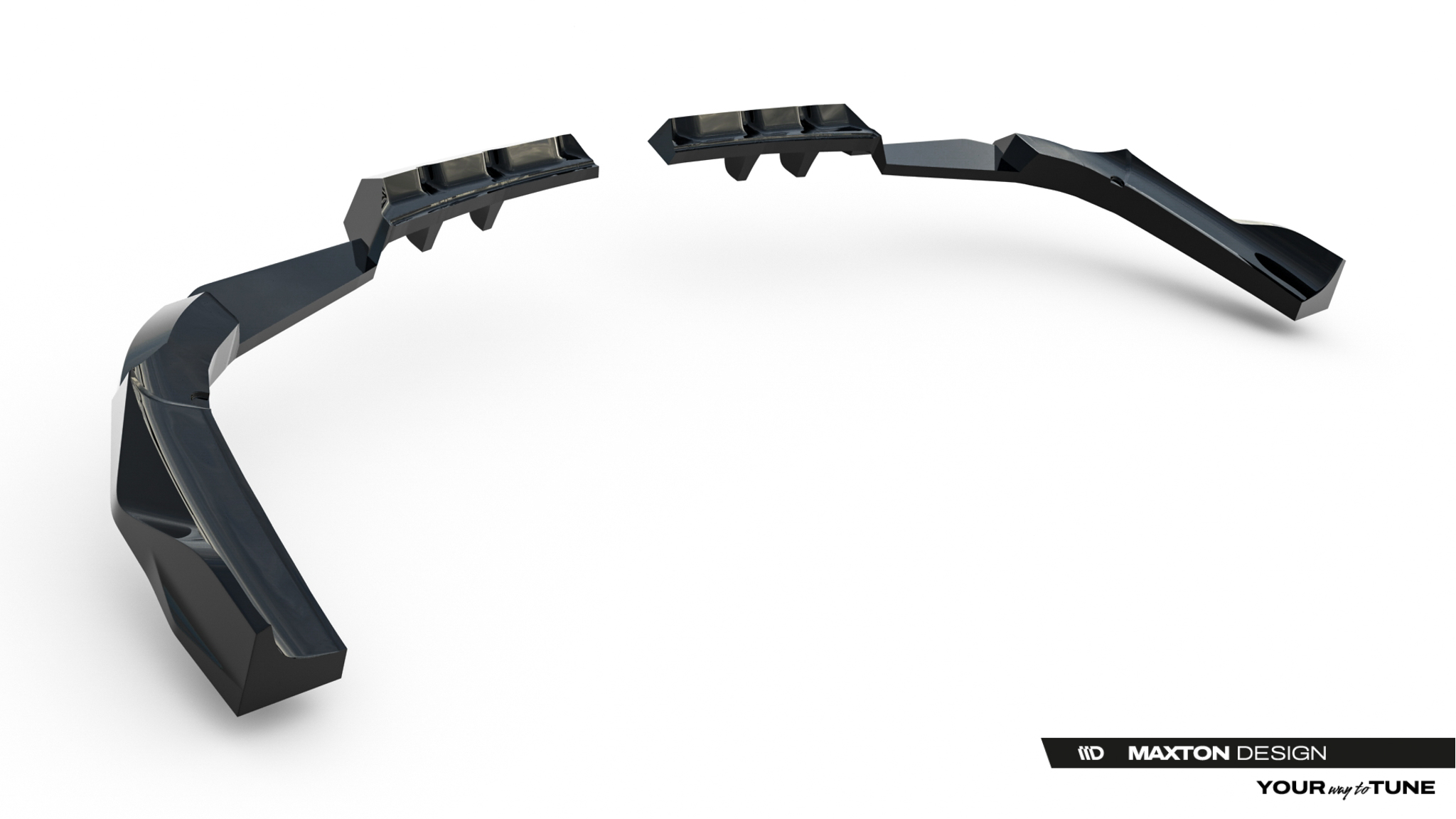 Diffusor Heckansatz passend für BMW X3 M50 G45 schwarz Hochglanz