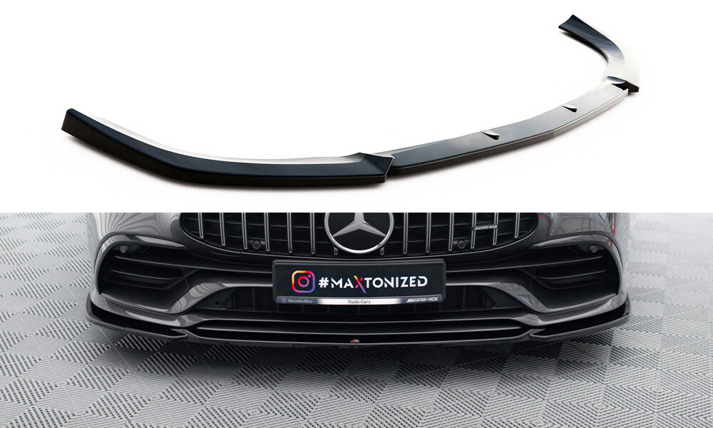 Street+ Spoilerlippe Front Ansatz V.2 passend für Mercedes-AMG GT 53 4-Door Coupe X290 schwarz Hochglanz