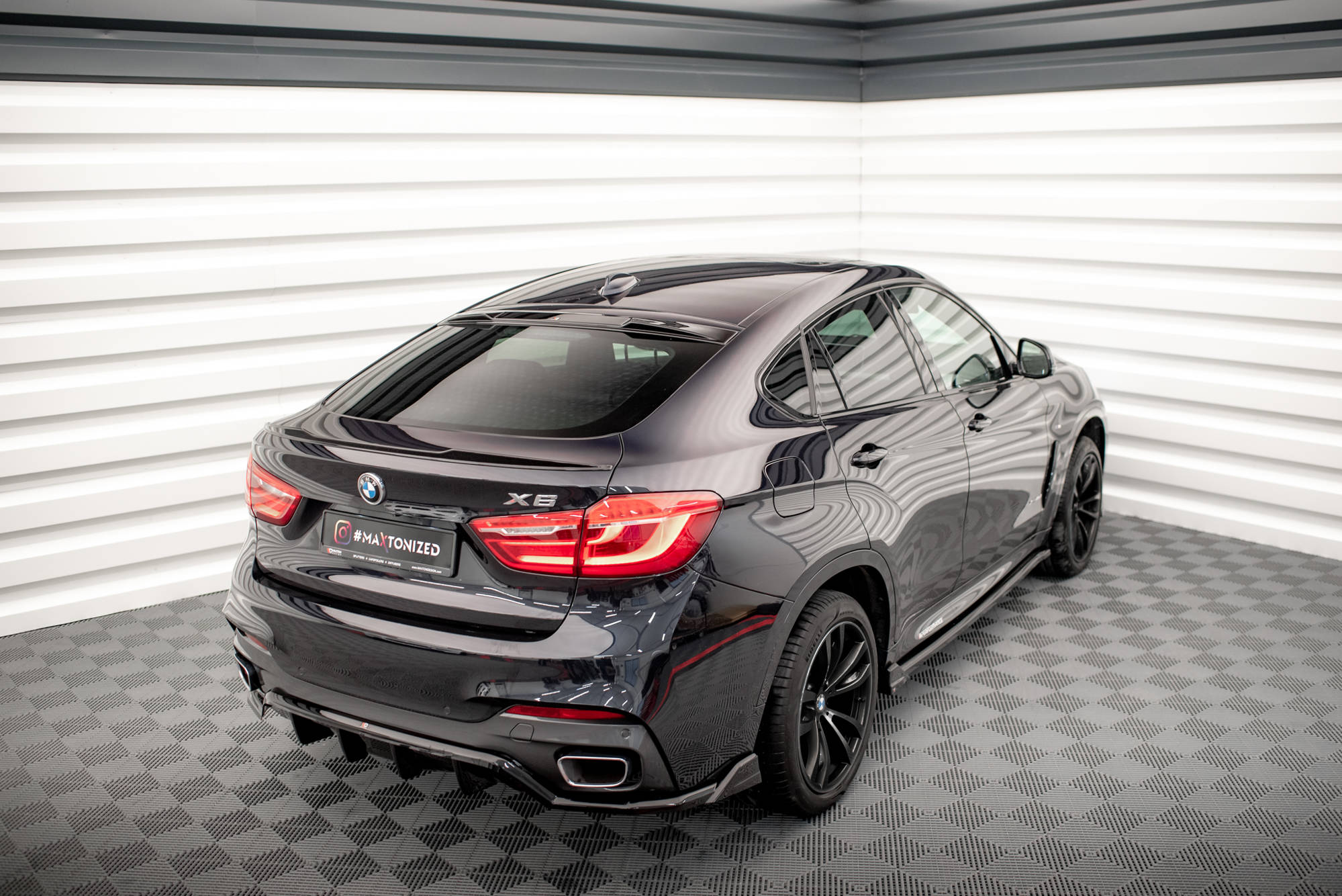 Heckscheiben Spoiler passend für BMW X6 M-Paket F16 Carbon Look