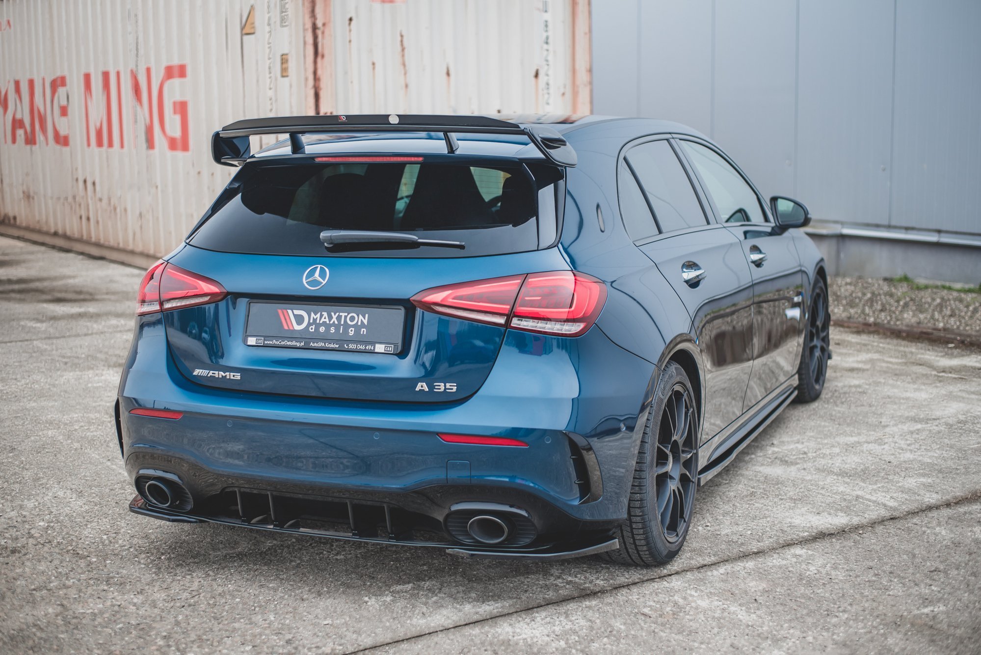 Spoiler Seitenerweiterungen Mercedes A35 AMG Hatchback W177 Carbon Look