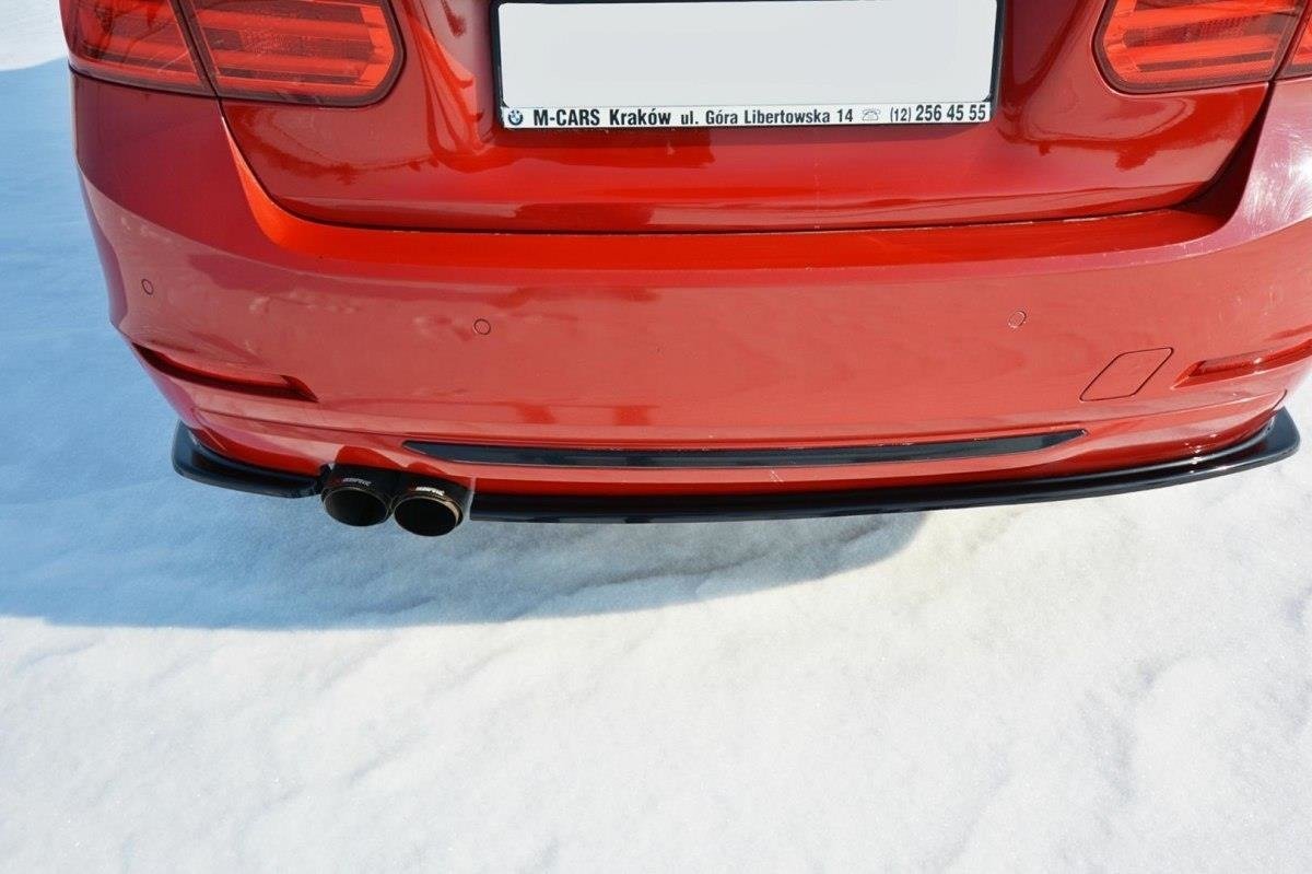 Heck Ansatz Flaps Diffusor für BMW 3er F30 schwarz matt