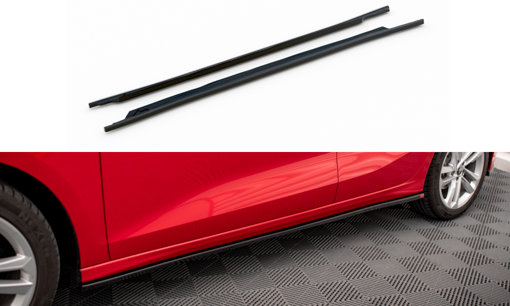 Street+ Seitenschweller Leisten passend für Audi A3 8Y Carbon Look
