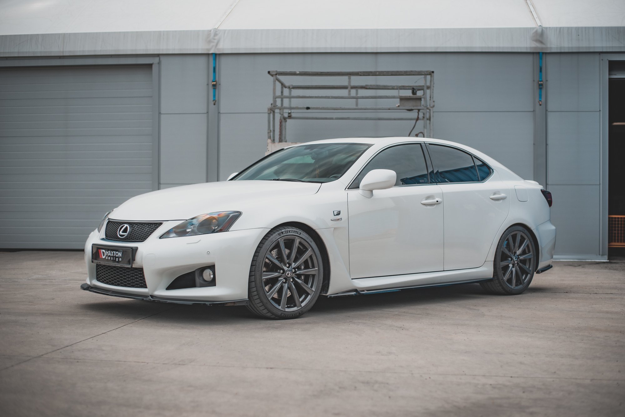 Street+ Seitenschweller Leisten passend für Lexus IS F Mk2 schwarz Hochglanz