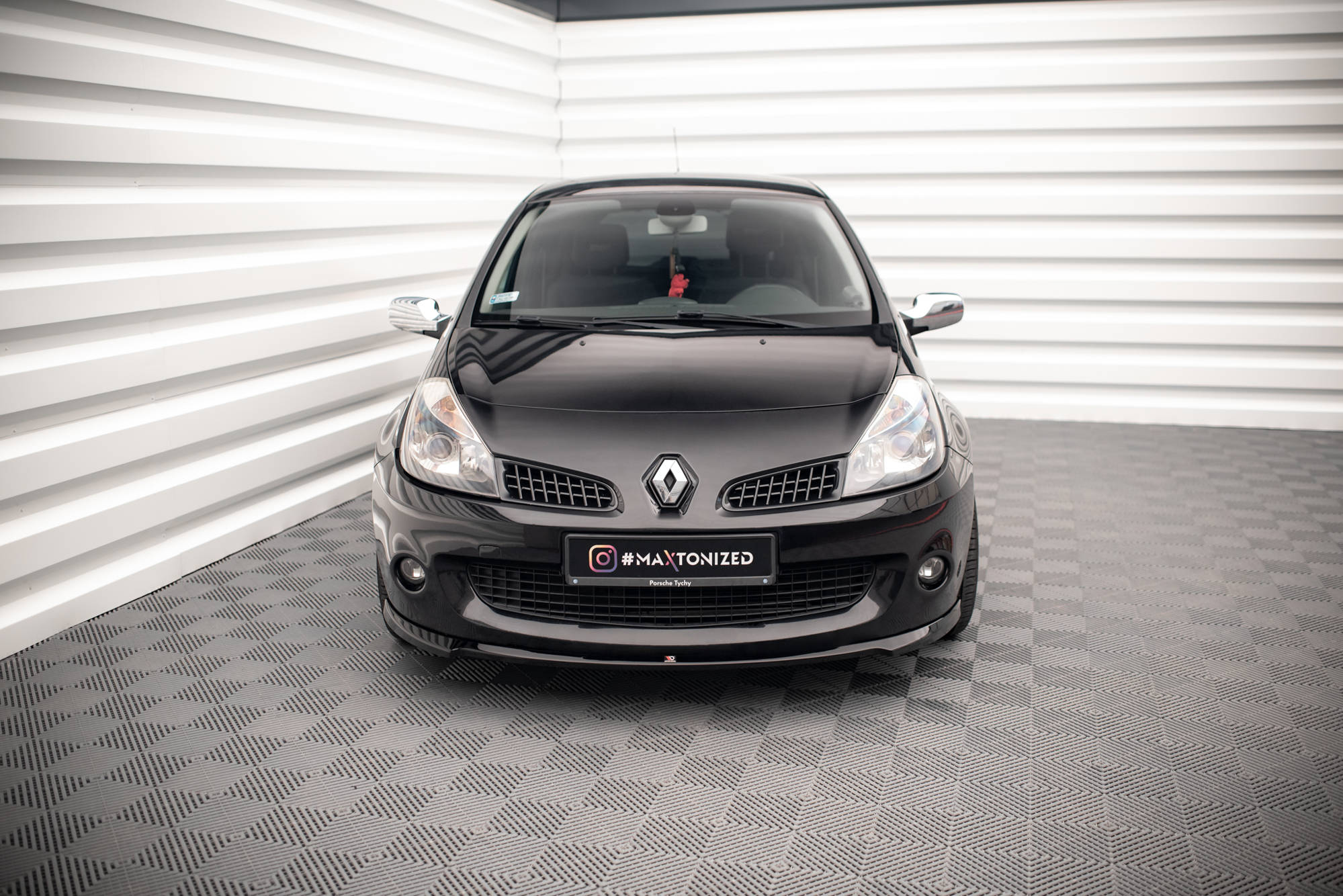 Street+ Spoilerlippe Front Ansatz passend für Renault Clio III RS schwarz Hochglanz