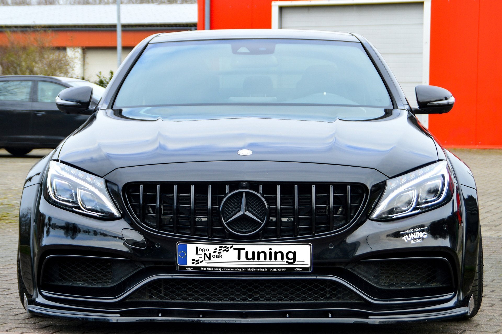 Cup Frontspoilerlippe mit Wing für Mercedes C-Klasse C63AMG W205/C205/A205/S205 Carbon Optik
