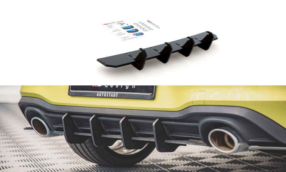Street Pro Heckschürze Heck Ansatz Diffusor V.1 passend für VW Golf GTI Clubsport Mk8