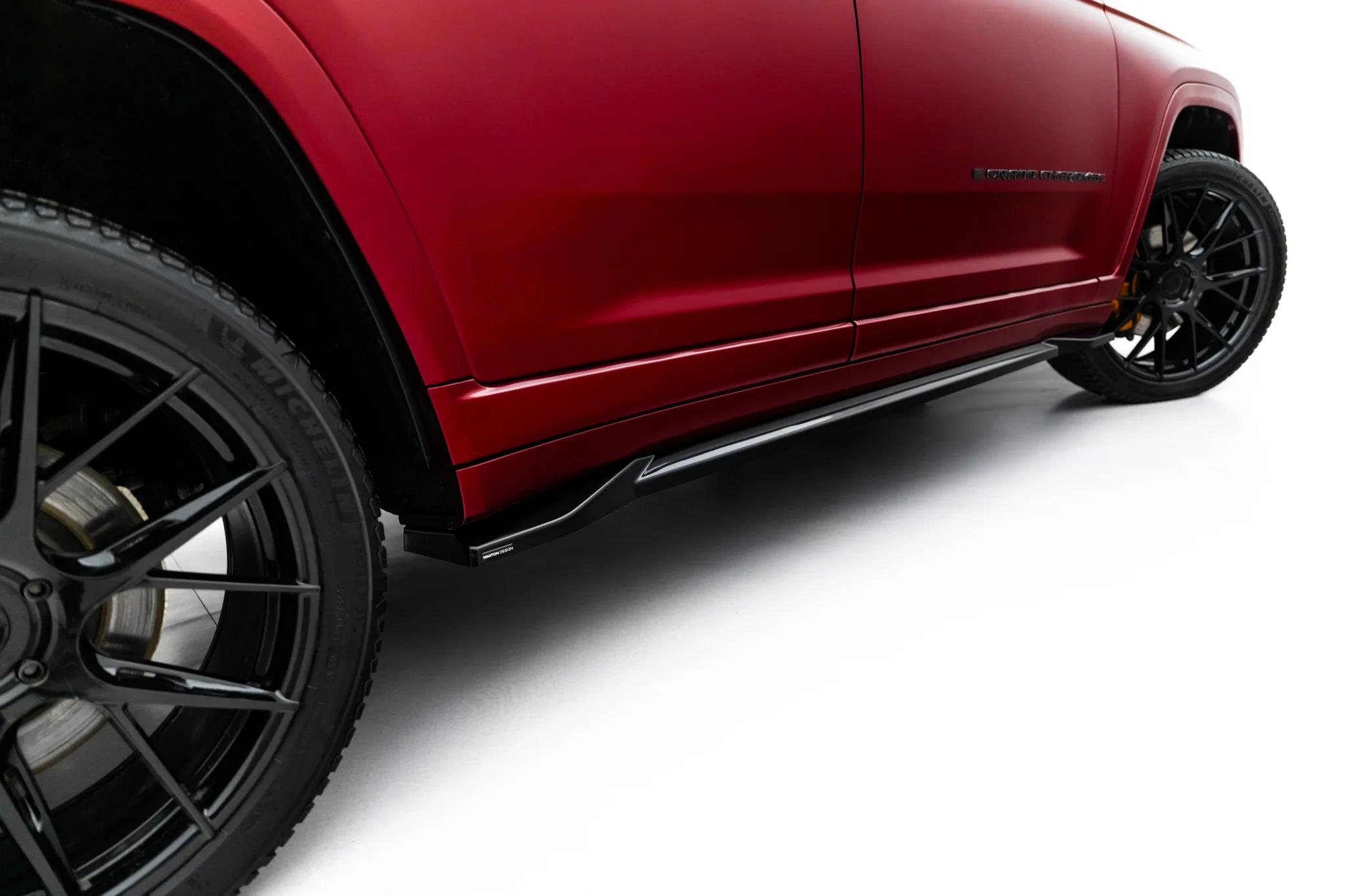 Seitenschweller Ansatz Paar passend für Jeep Grand Cherokee L Mk5 schwarz Hochglanz