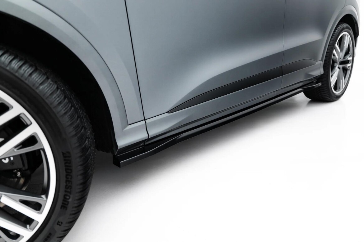 Seitenschweller Ansatz passend für Audi SQ5 / Q5 S-Line Sportback / SUV Mk3 schwarz Hochglanz