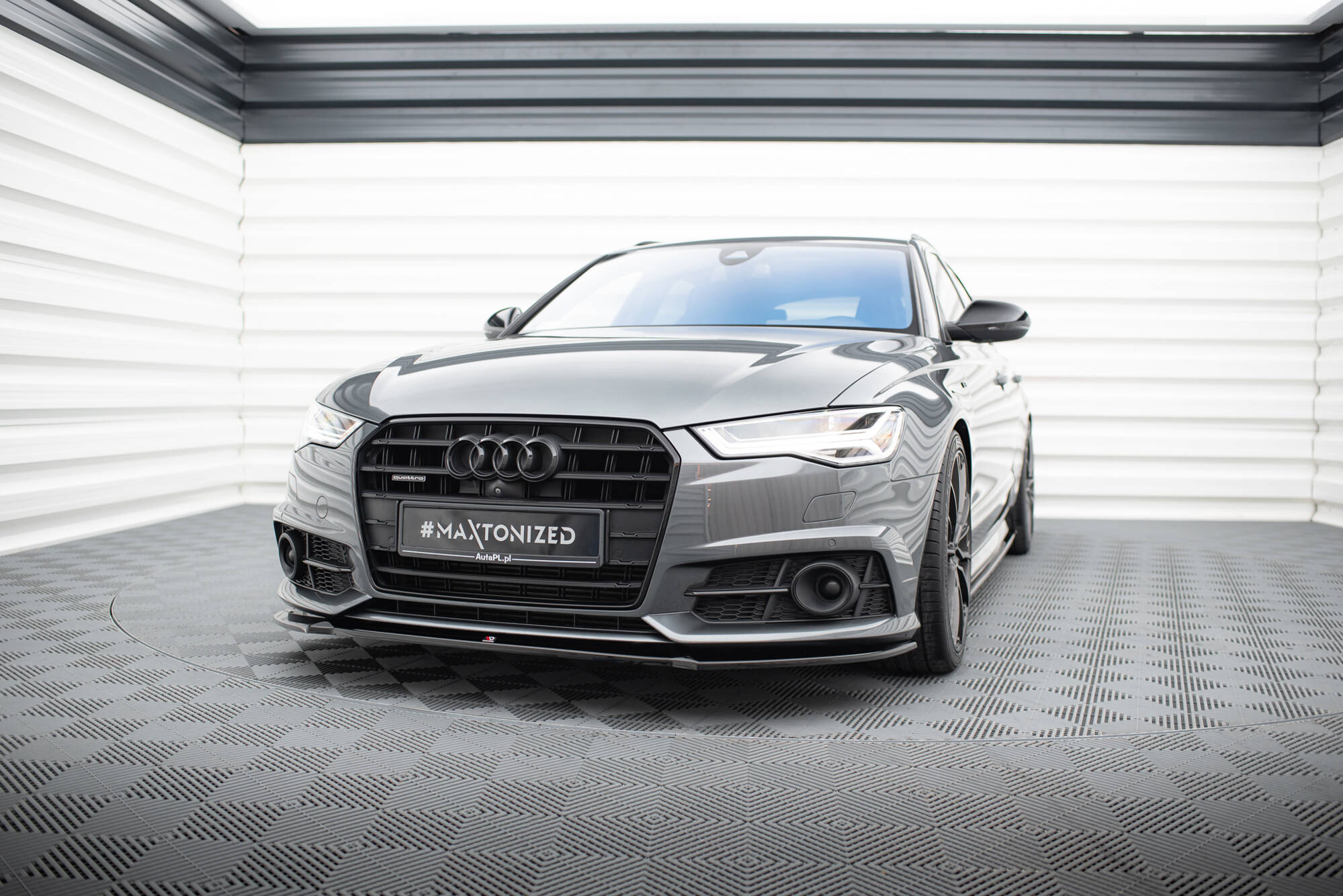 Front Ansatz V.1 für Audi A6 / A6 C7 S-line/ S6 C7 Facelift schwarz Hochglanz