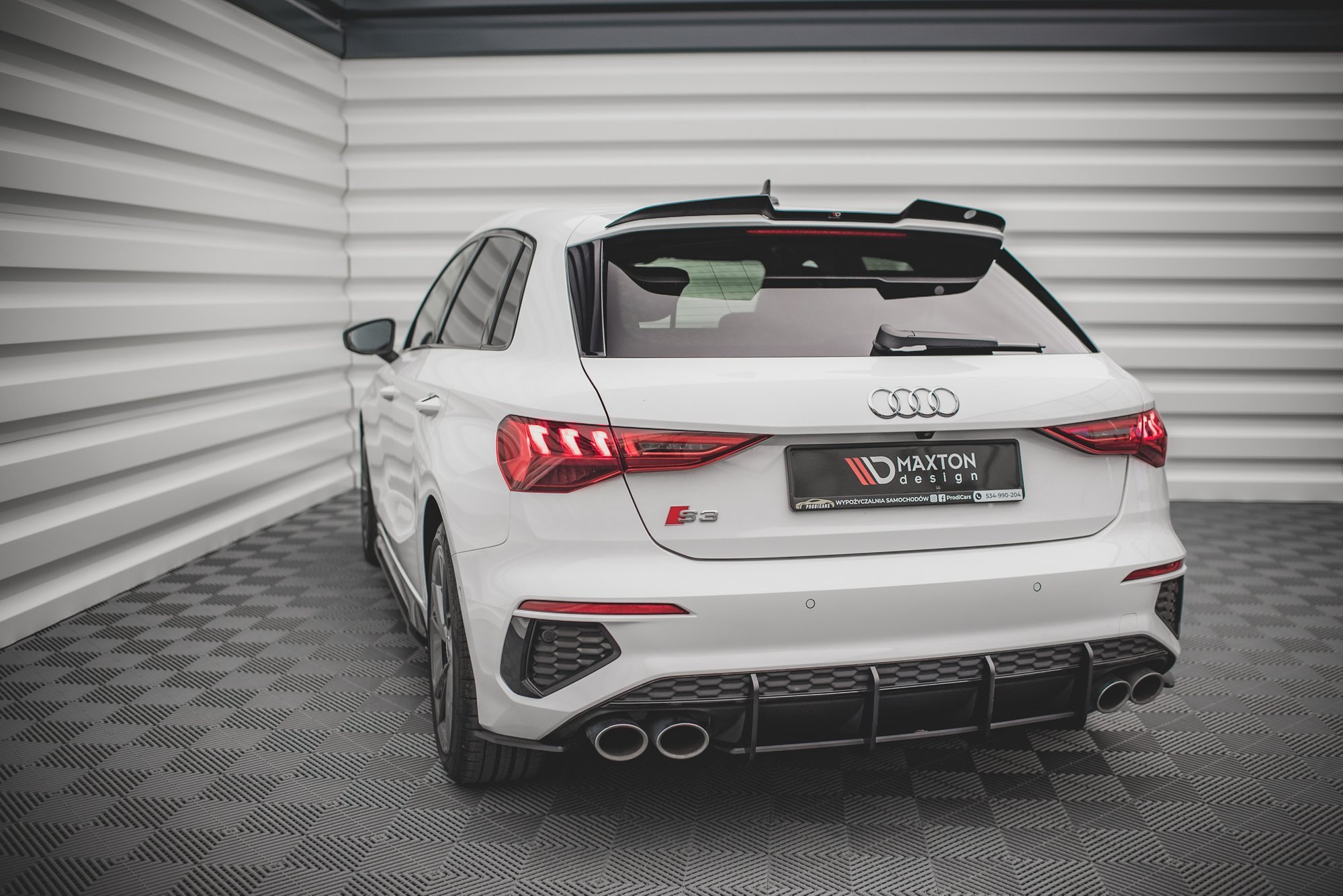 Street Pro Heckschürze Heck Ansatz Diffusor passend für Audi S3 Sportback 8Y