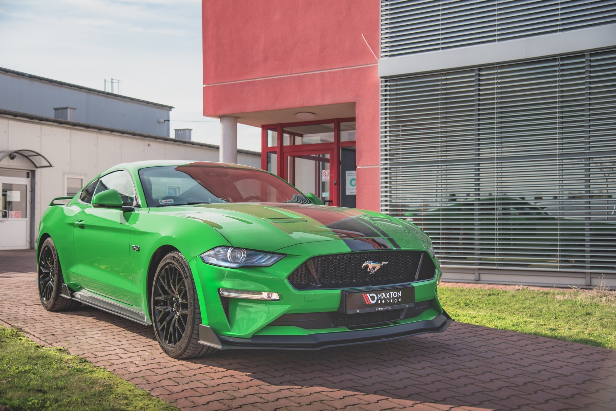 Street Pro Spoilerlippe Front Ansatz V.2 passend für Ford Mustang GT MK6 FL rot