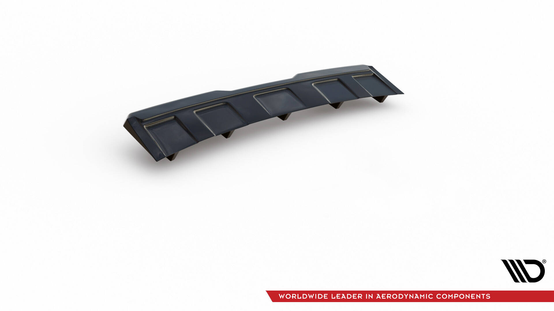 Mittlerer Cup Diffusor DTM Look Heck Ansatz für Skoda Kodiaq RS Mk1 / Mk1 Facelift schwarz Hochglanz