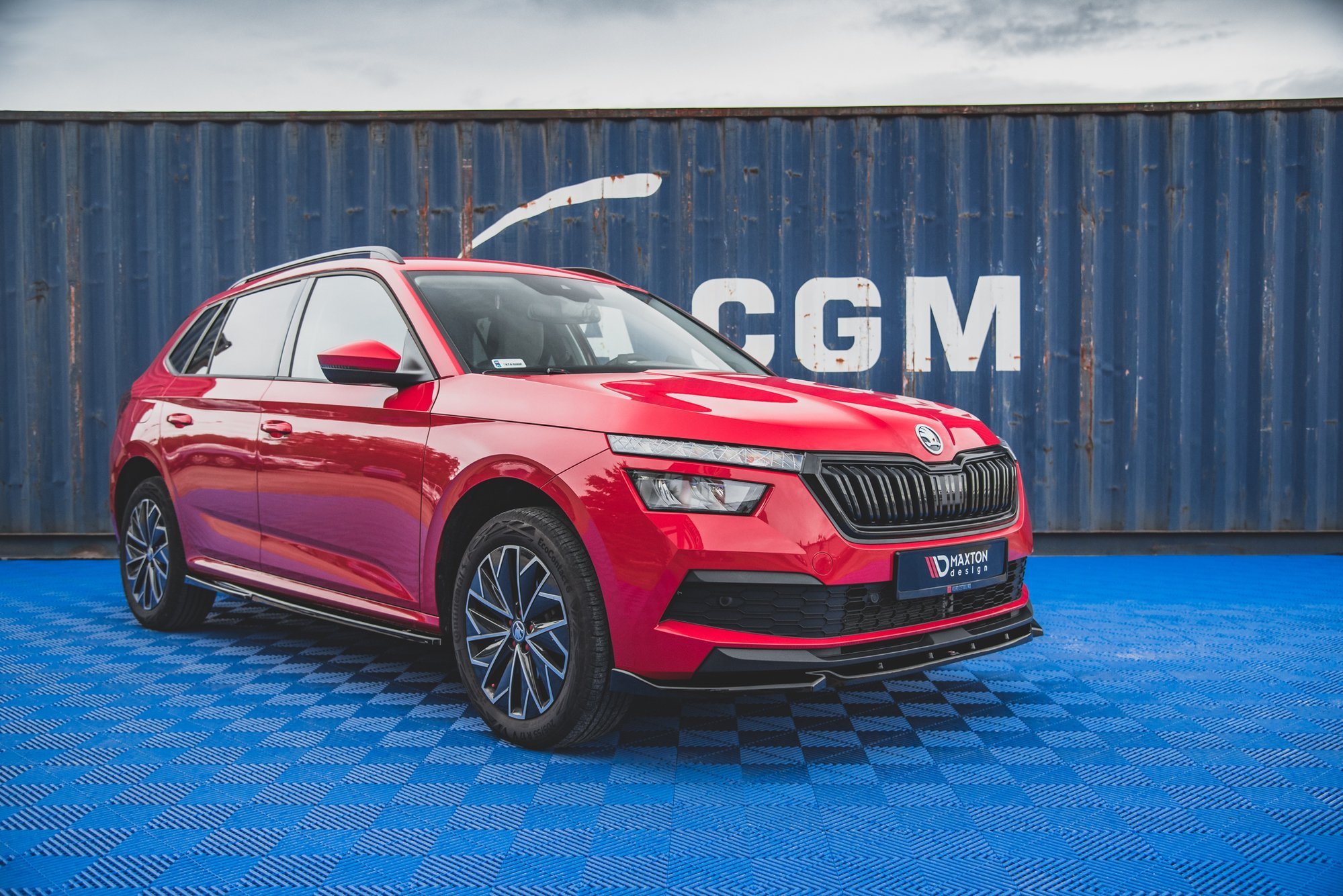 Street+ Seitenschweller Leisten passend für Skoda Kamiq Mk1 schwarz Hochglanz