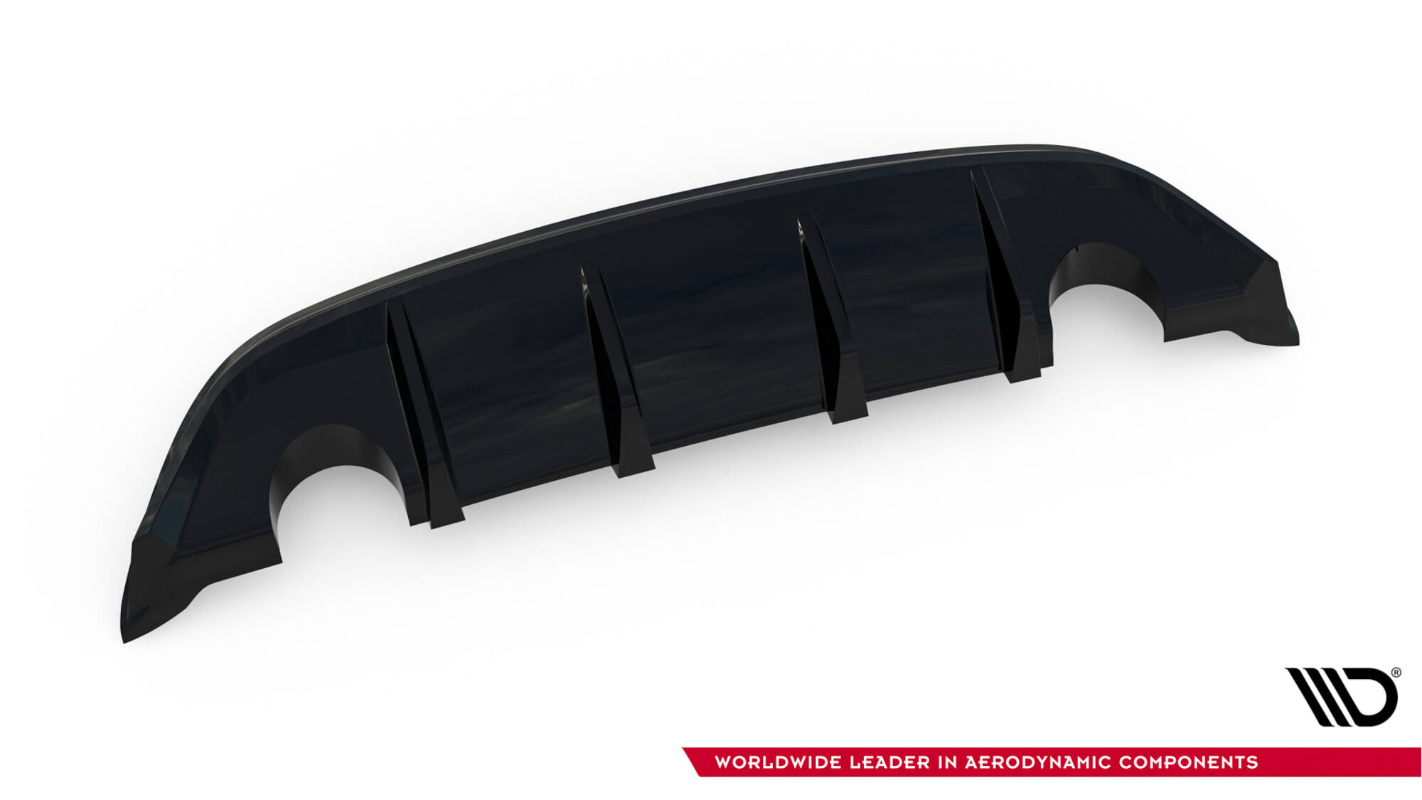 Street+ Heck Ansatz Diffusor passend für Ford Focus ST Mk2 FL schwarz Hochglanz